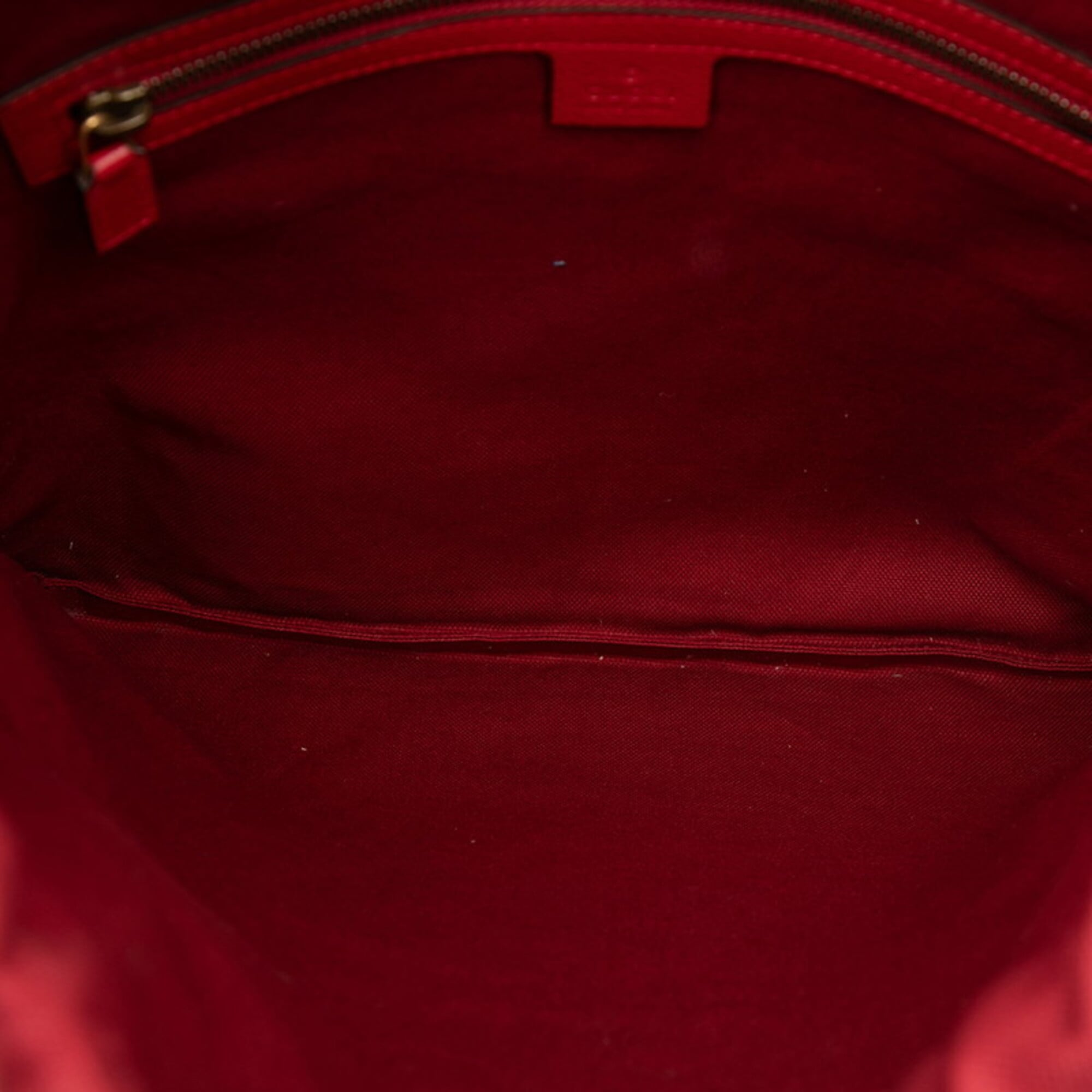 Gucci Blue Red Color White Canvas Backpack (Pre-Owned)