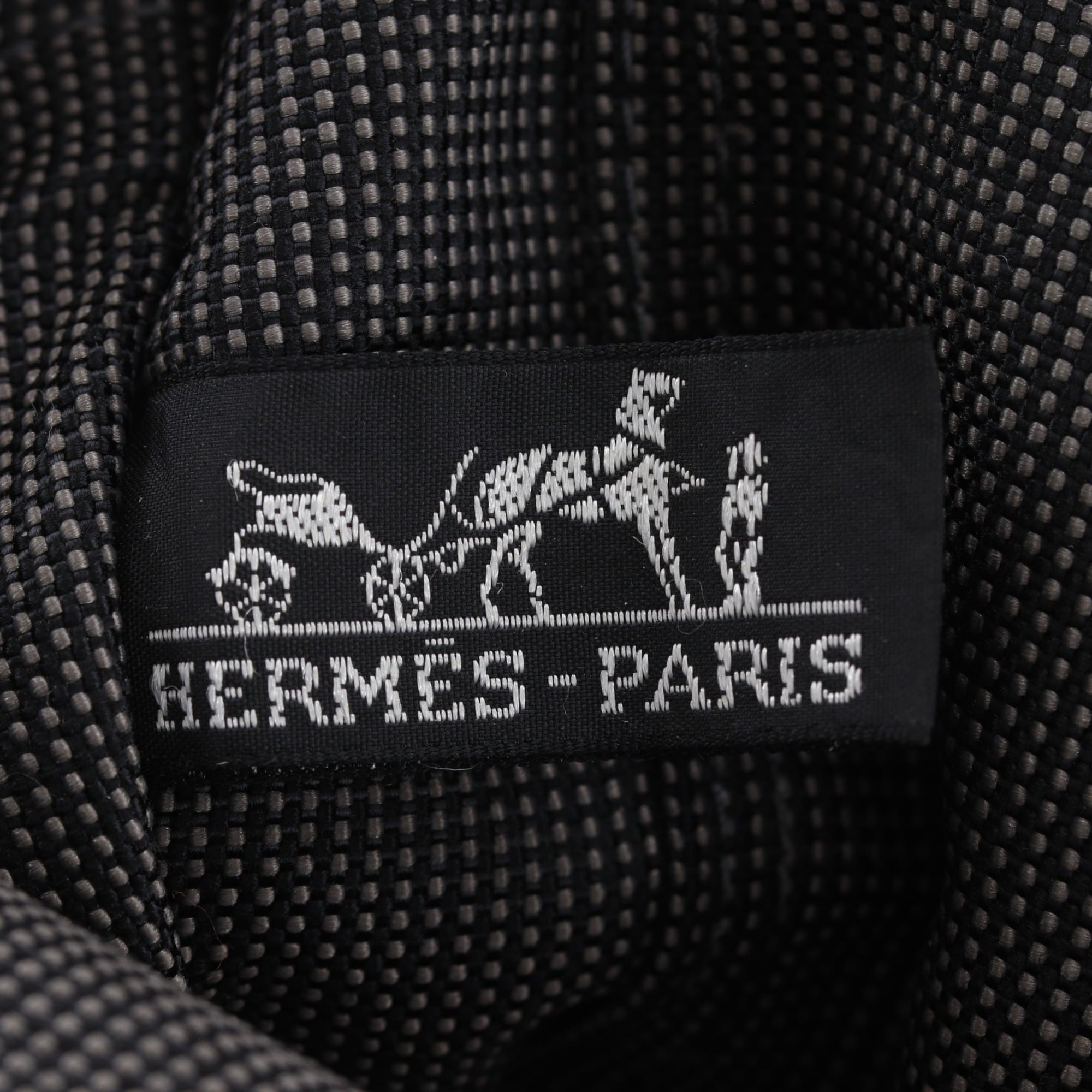 Hermes Gray Nylon Canvas Backpack (Pre-Owned)