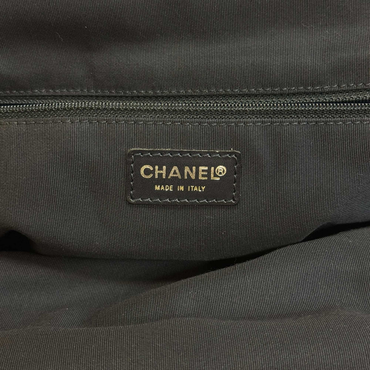 Chanel Navy Yellow Canvas Handbag (Pre-Owned)