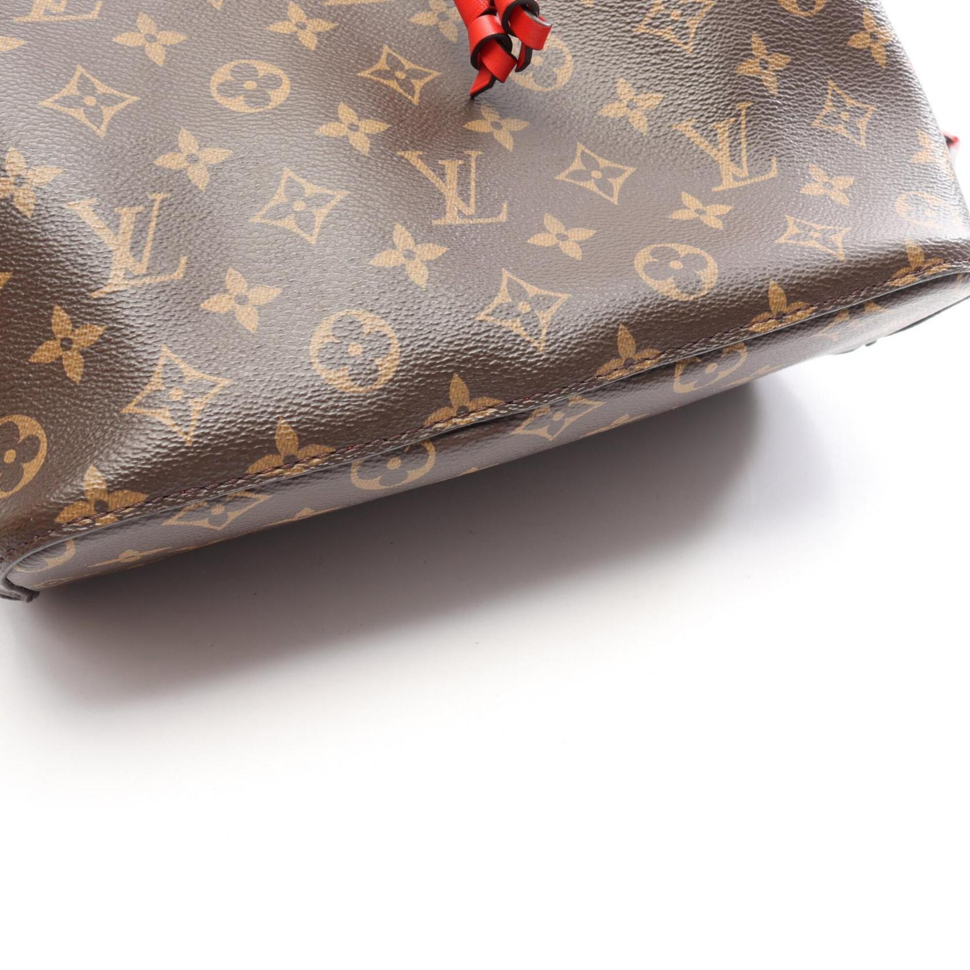 Louis Vuitton Brown Coquelicots Red Color Coated Canvas Pvc Monogram Leather Handbag Shoulder Bag (Pre-Owned)