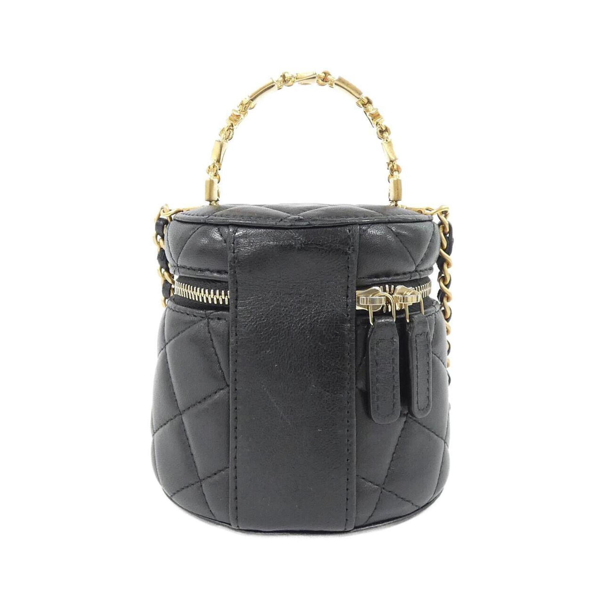 Chanel Black Leather Handbag (Pre-Owned)