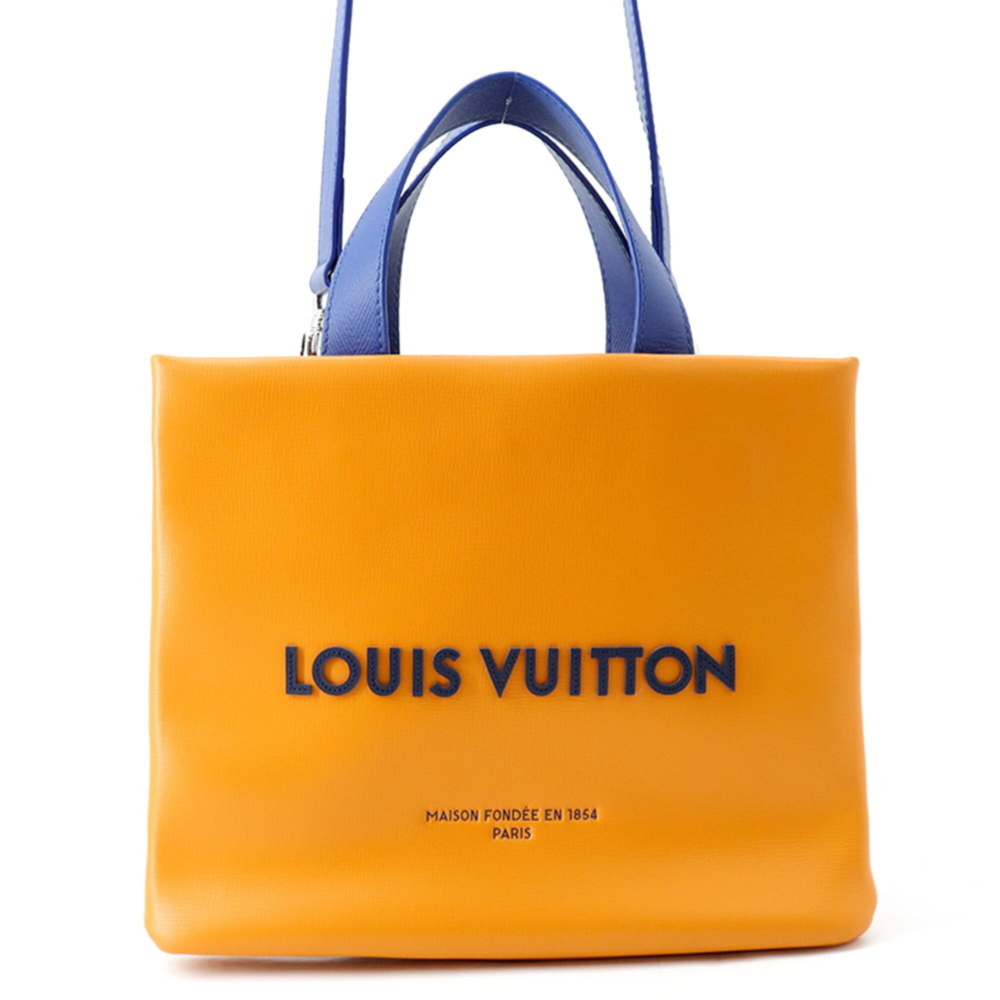 Louis Vuitton Saffron Leather Handbag Tote Bag (Pre-Owned)