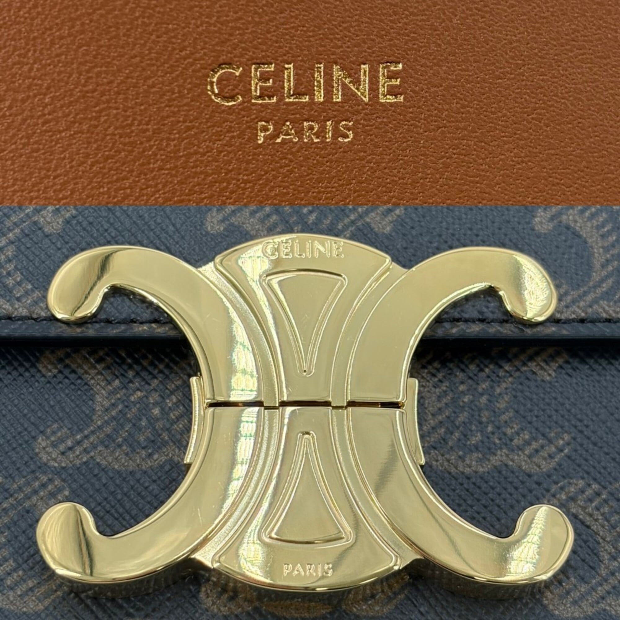 Celine Brown Coated Canvas Leather Shoulder Bag (Pre-Owned)