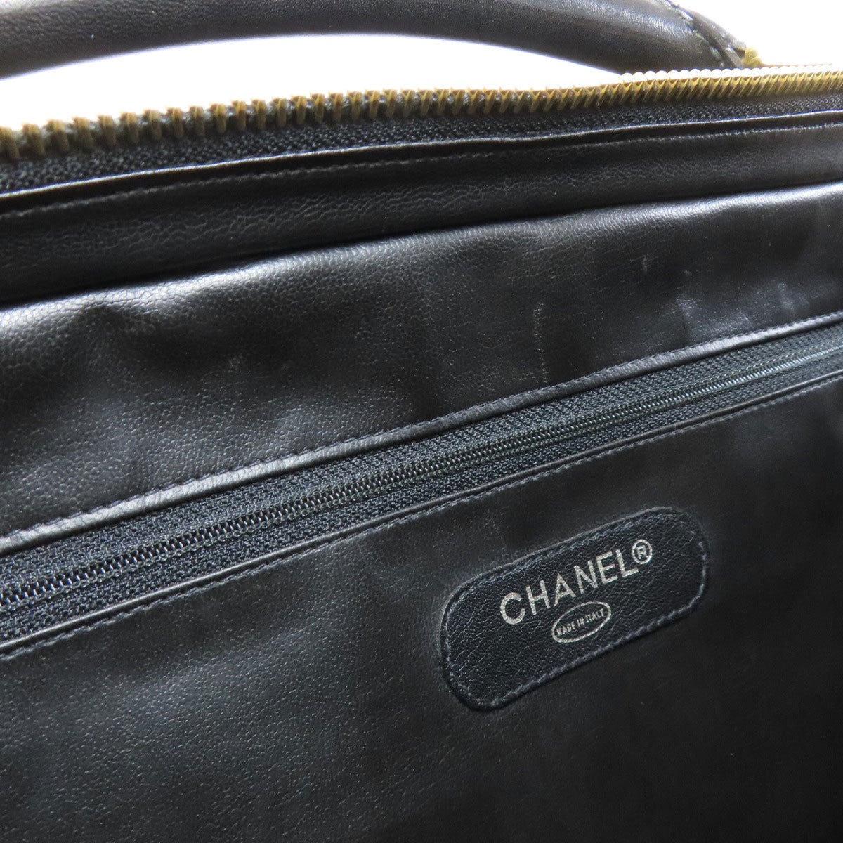 Chanel Black Canvas Briefcase (Pre-Owned)