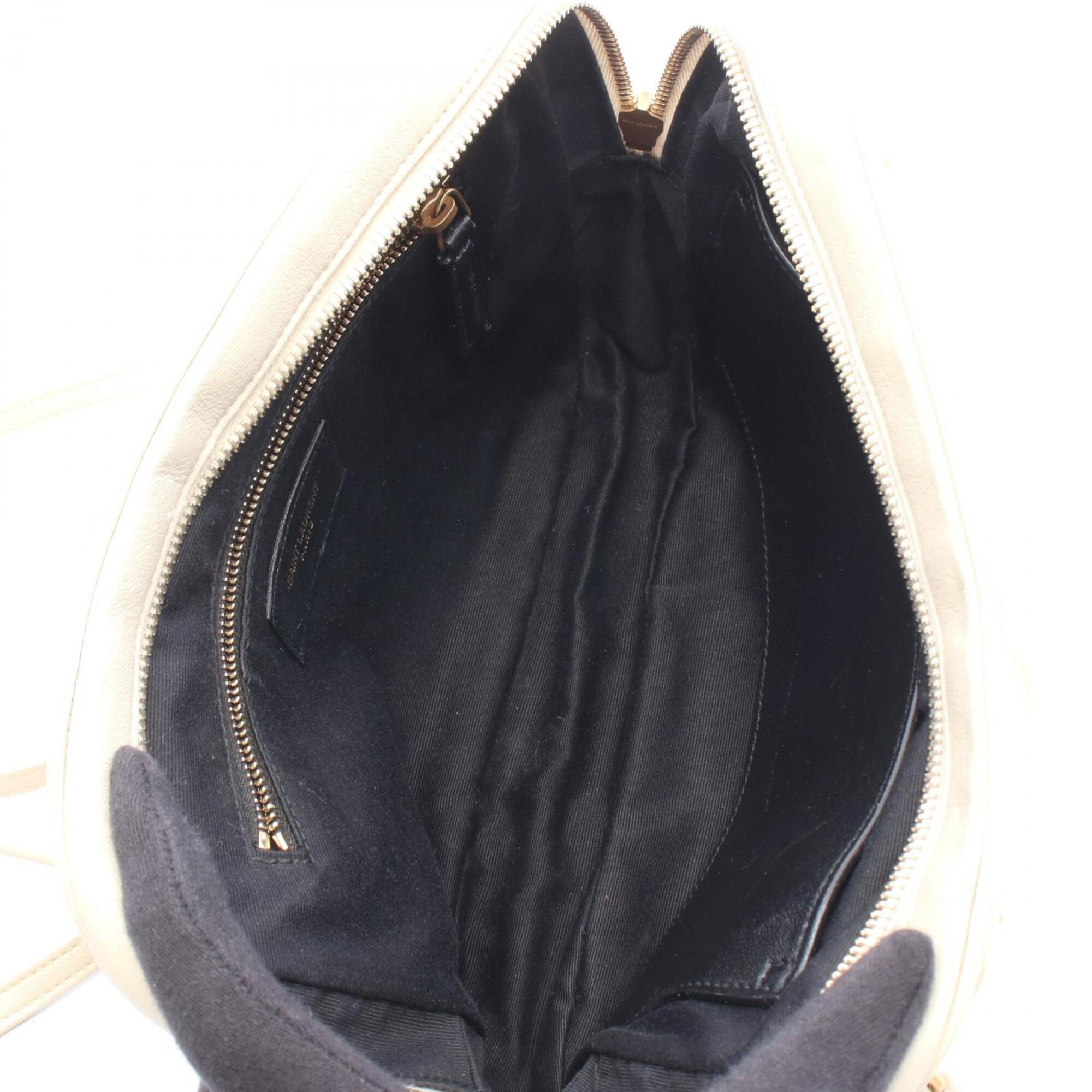 Yves Saint Laurent Ivory Leather Shoulder Bag (Pre-Owned)
