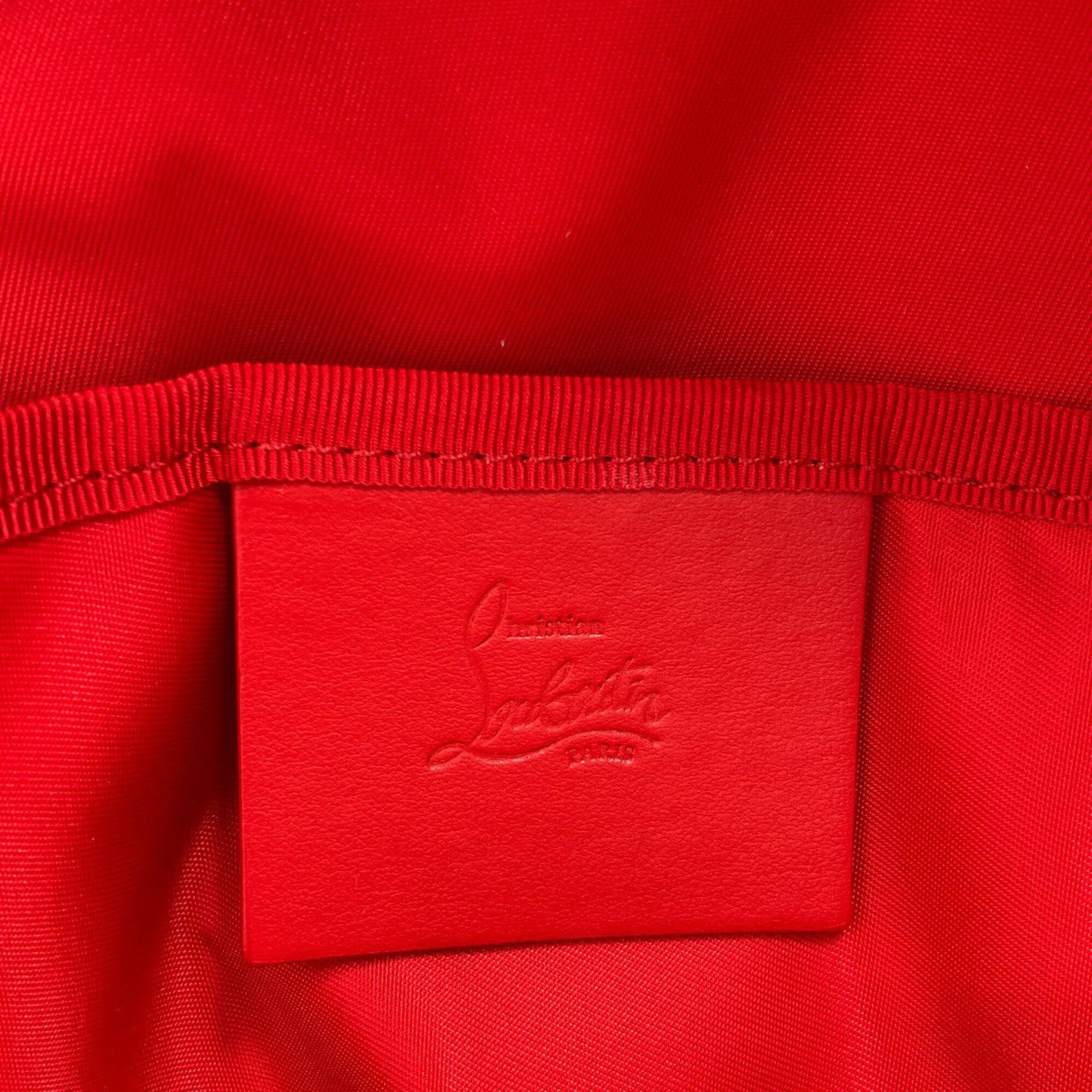 Christian Louboutin Gray Canvas Backpack (Pre-Owned)