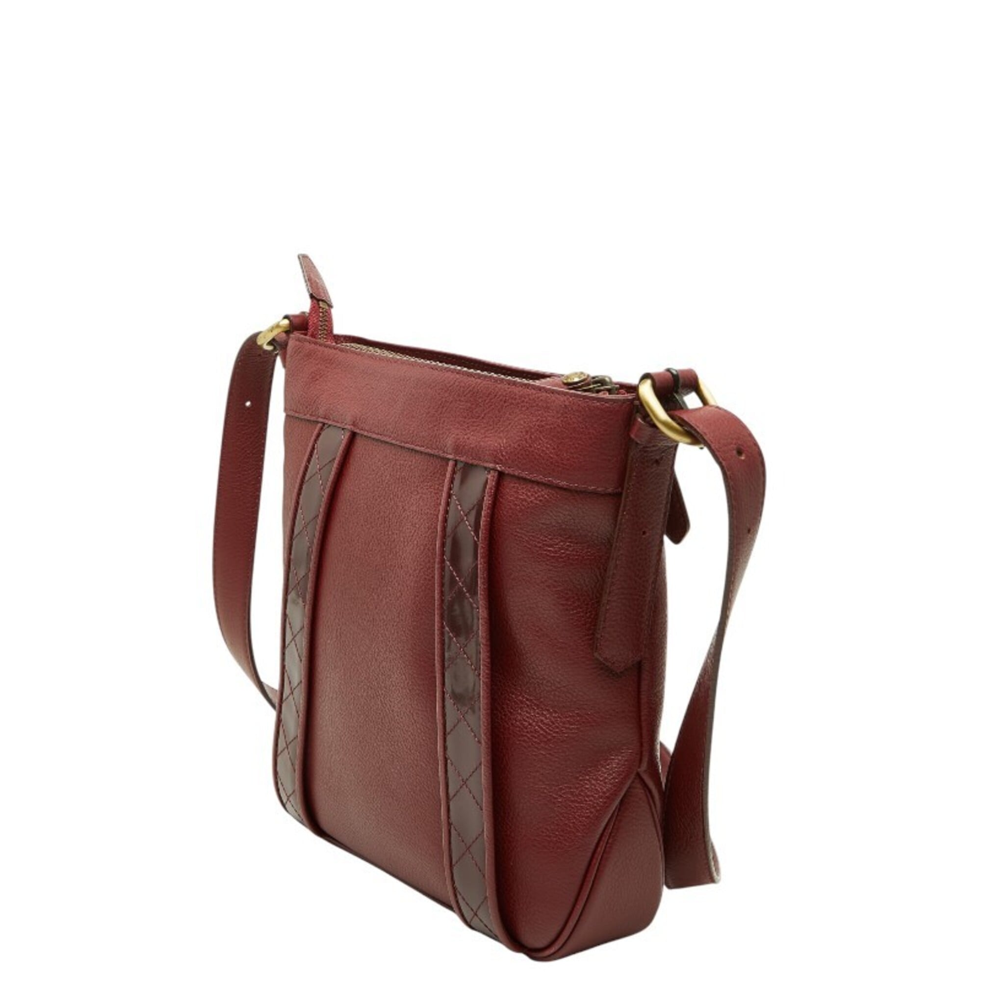 Burberry Red Color Leather Shoulder Bag (Pre-Owned)