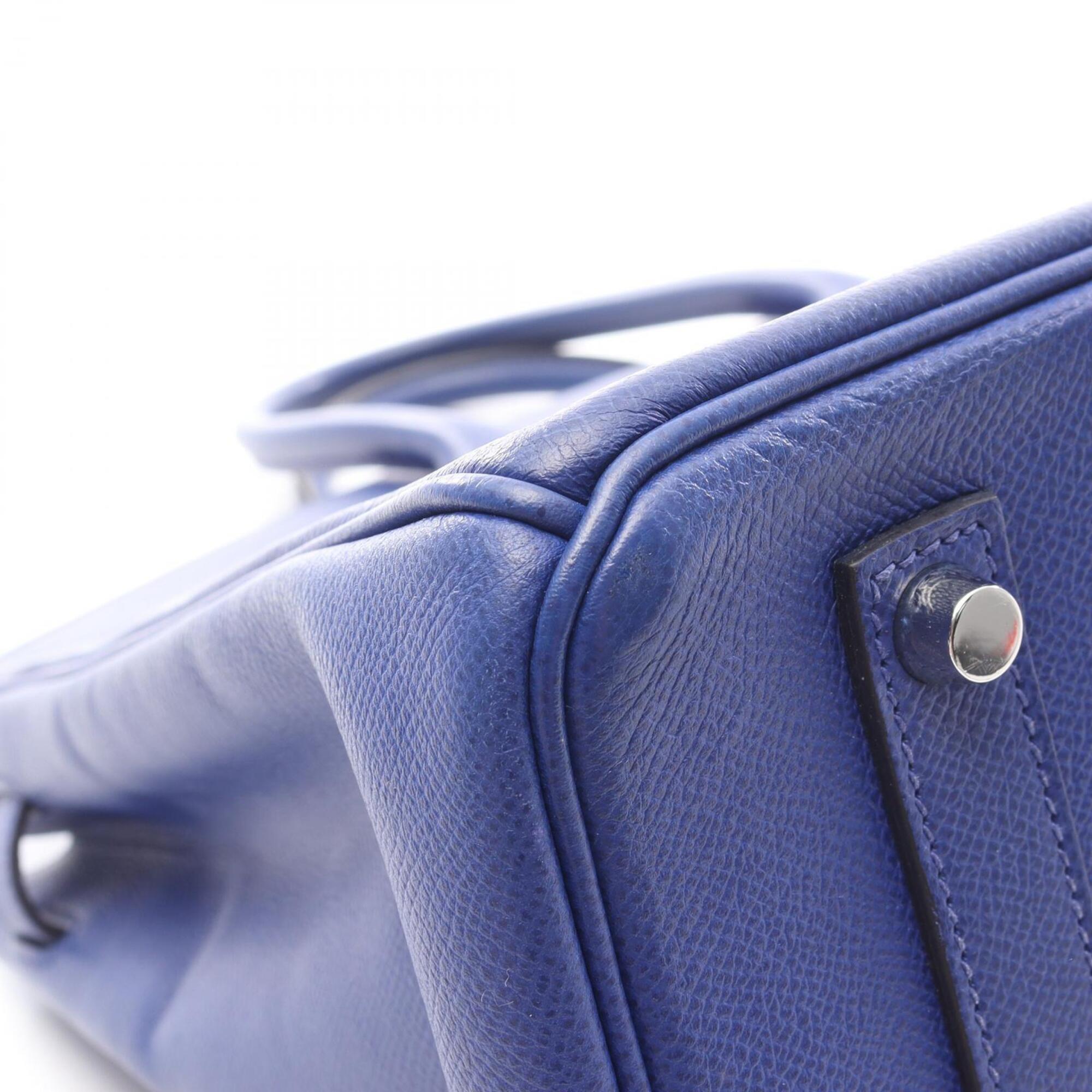 Hermes Blue Epsom Leather Handbag (Pre-Owned)