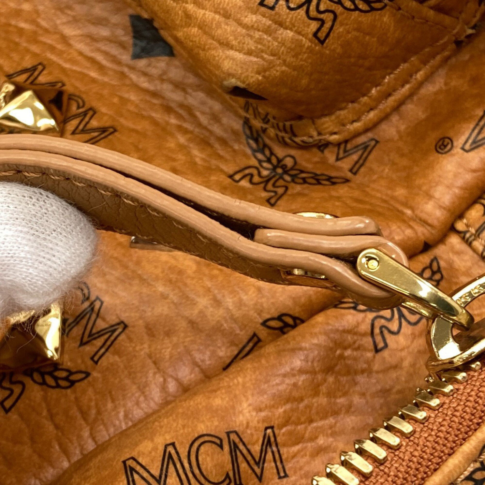 Mcm Brown Pvc Backpack (Pre-Owned)