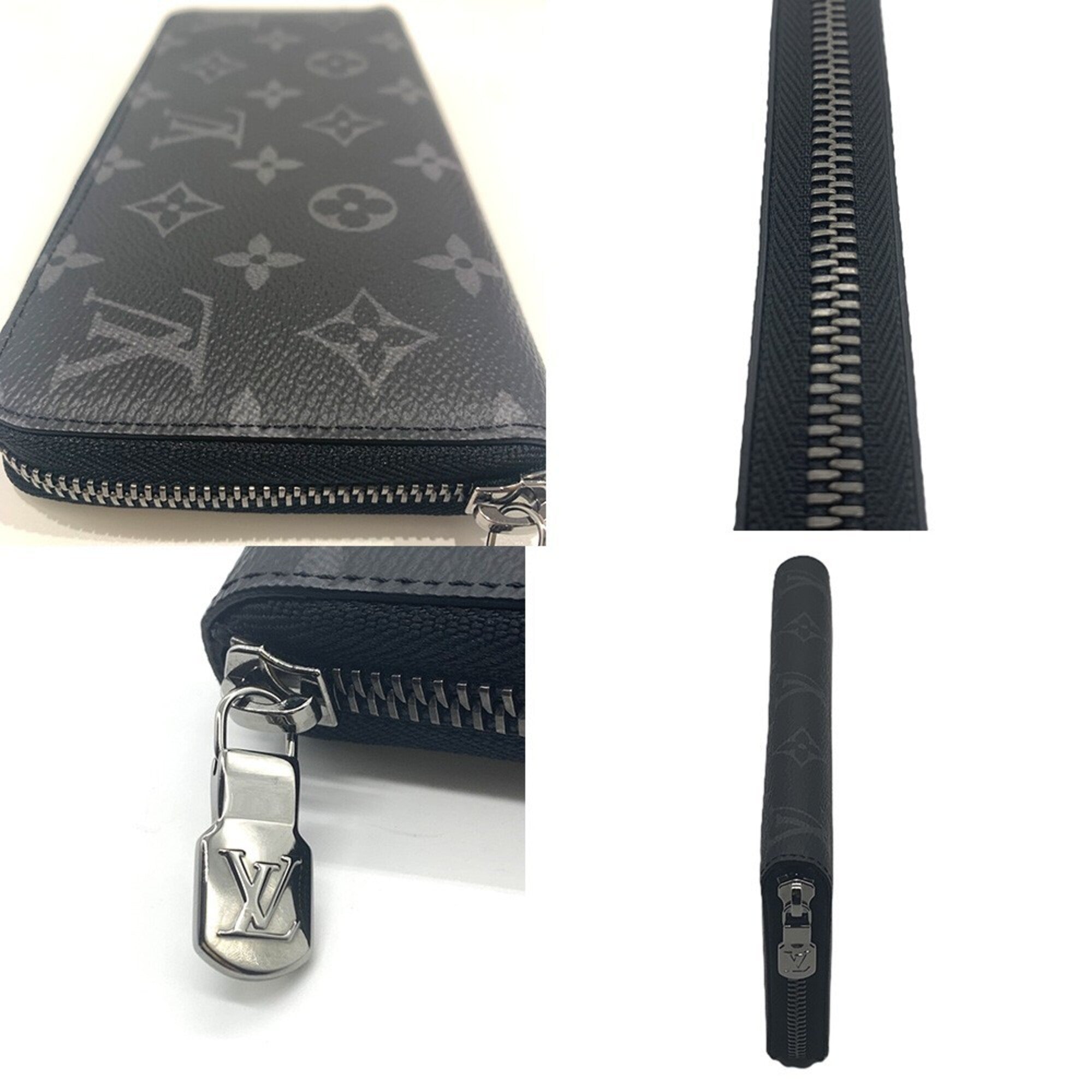 Louis Vuitton Monogram Eclipse Black Monogram Eclipse Canvas Long Wallet (Bi-Fold) (Pre-Owned)