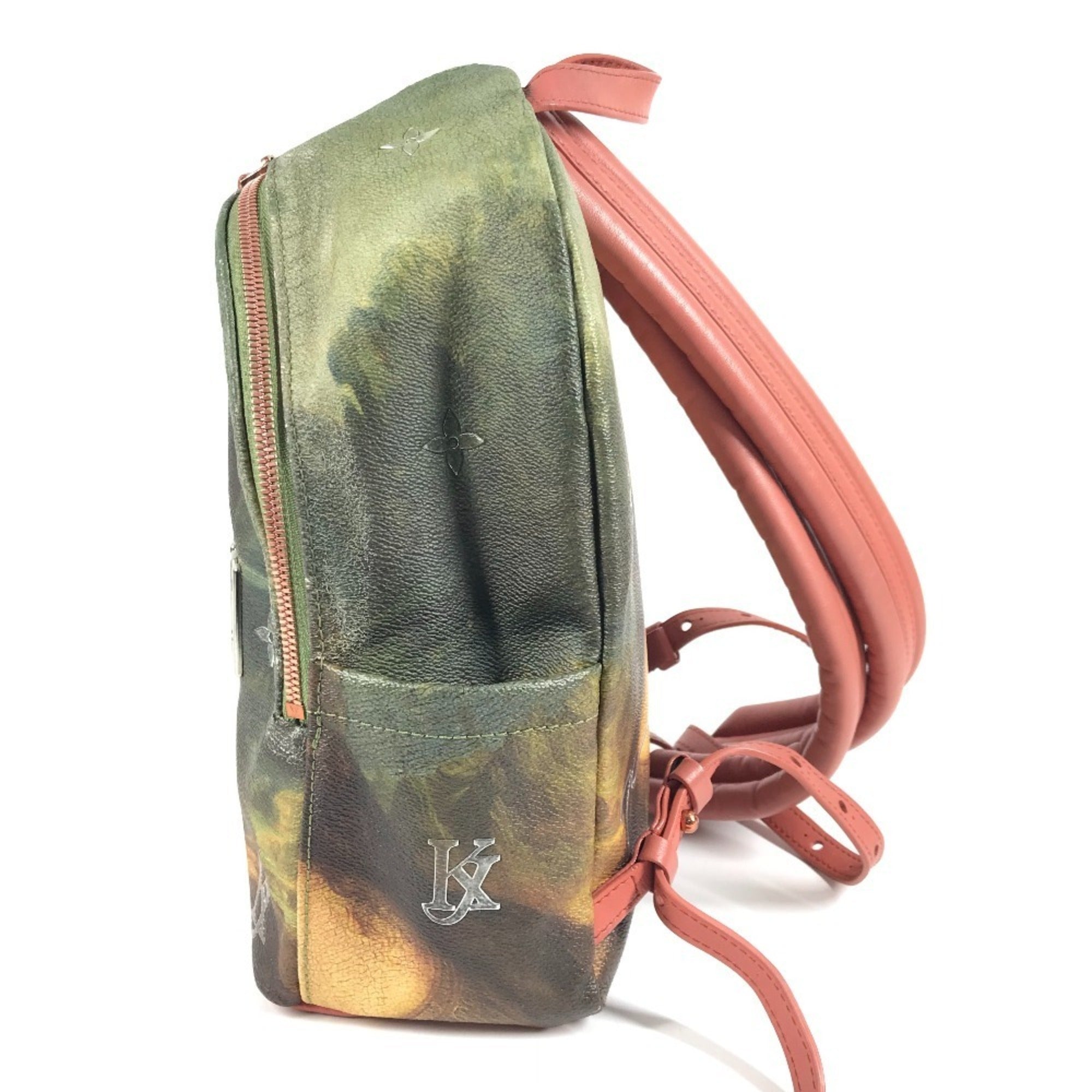Louis Vuitton Khaki Pink Leather Backpack (Pre-Owned)