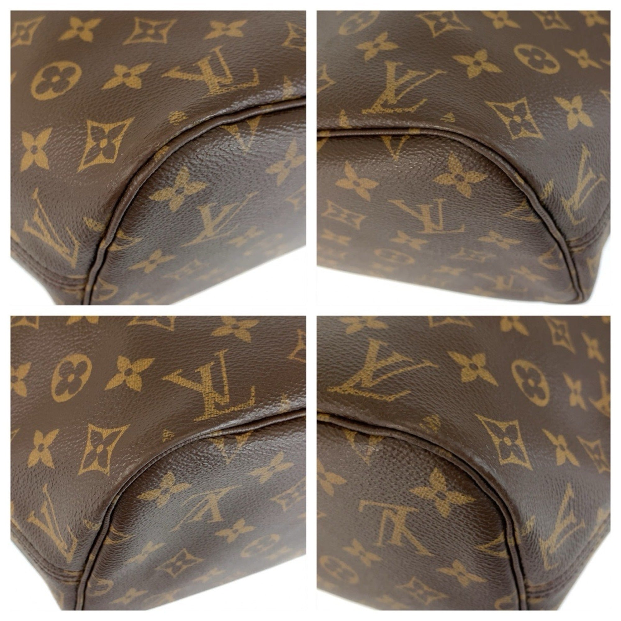 Louis Vuitton Brown Monogram Red Color Monogram Shoulder Bag Tote Bag (Pre-Owned)