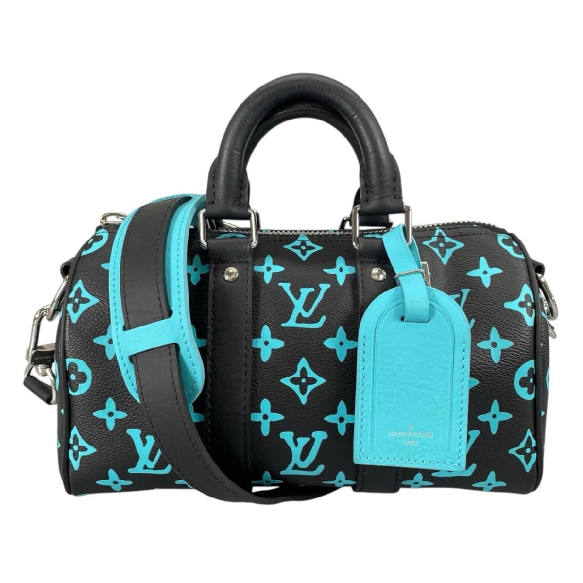 Louis Vuitton Black Blue Handbag Shoulder Bag (Pre-Owned)