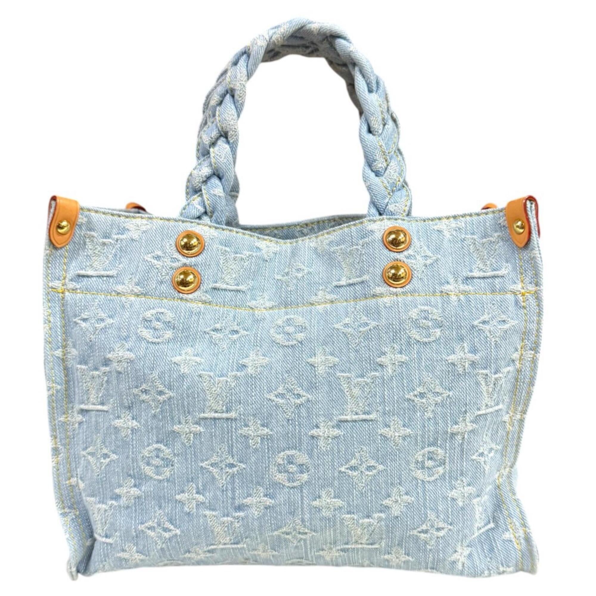 Louis Vuitton Monogram Denim Blue Monogram Denim Shoulder Bag (Pre-Owned)