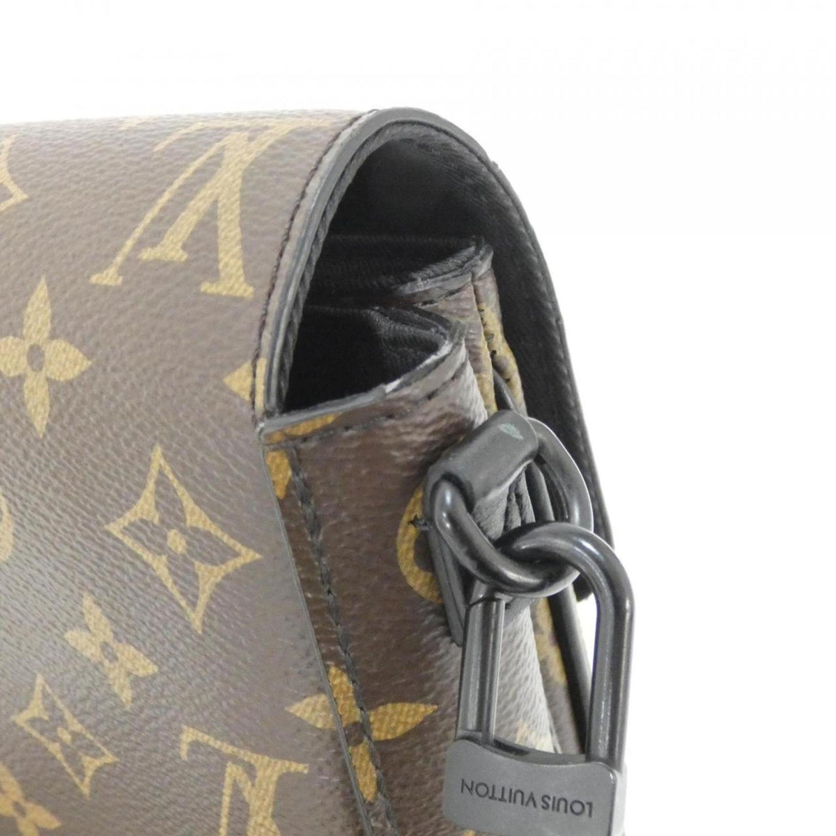 Louis Vuitton Black Marron Coated Canvas Shoulder Bag (Pre-Owned)