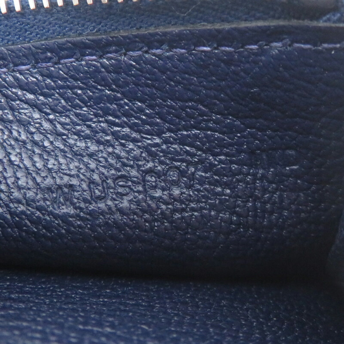 Hermes Navy Chevre Leather Wallet (Tri-Fold) (Pre-Owned)