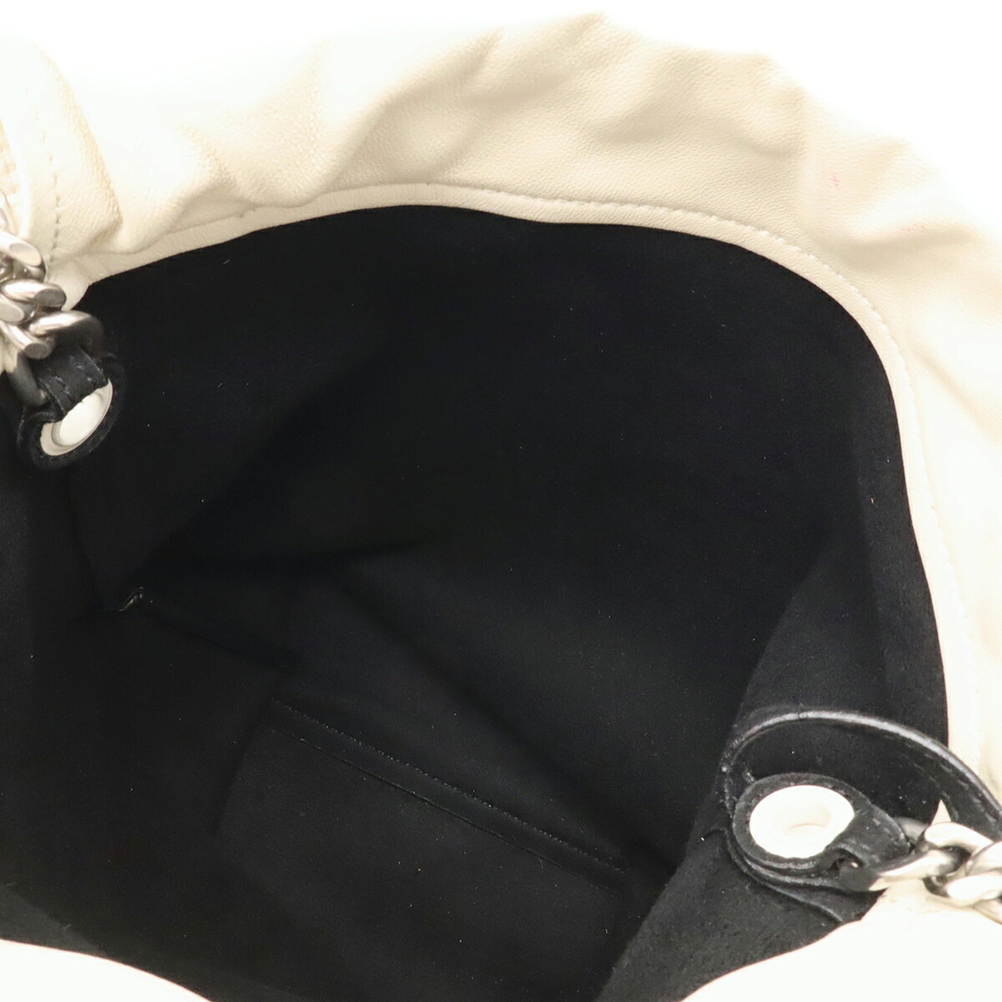 Yves Saint Laurent Ivory Leather Pouch Shoulder Bag (Pre-Owned)