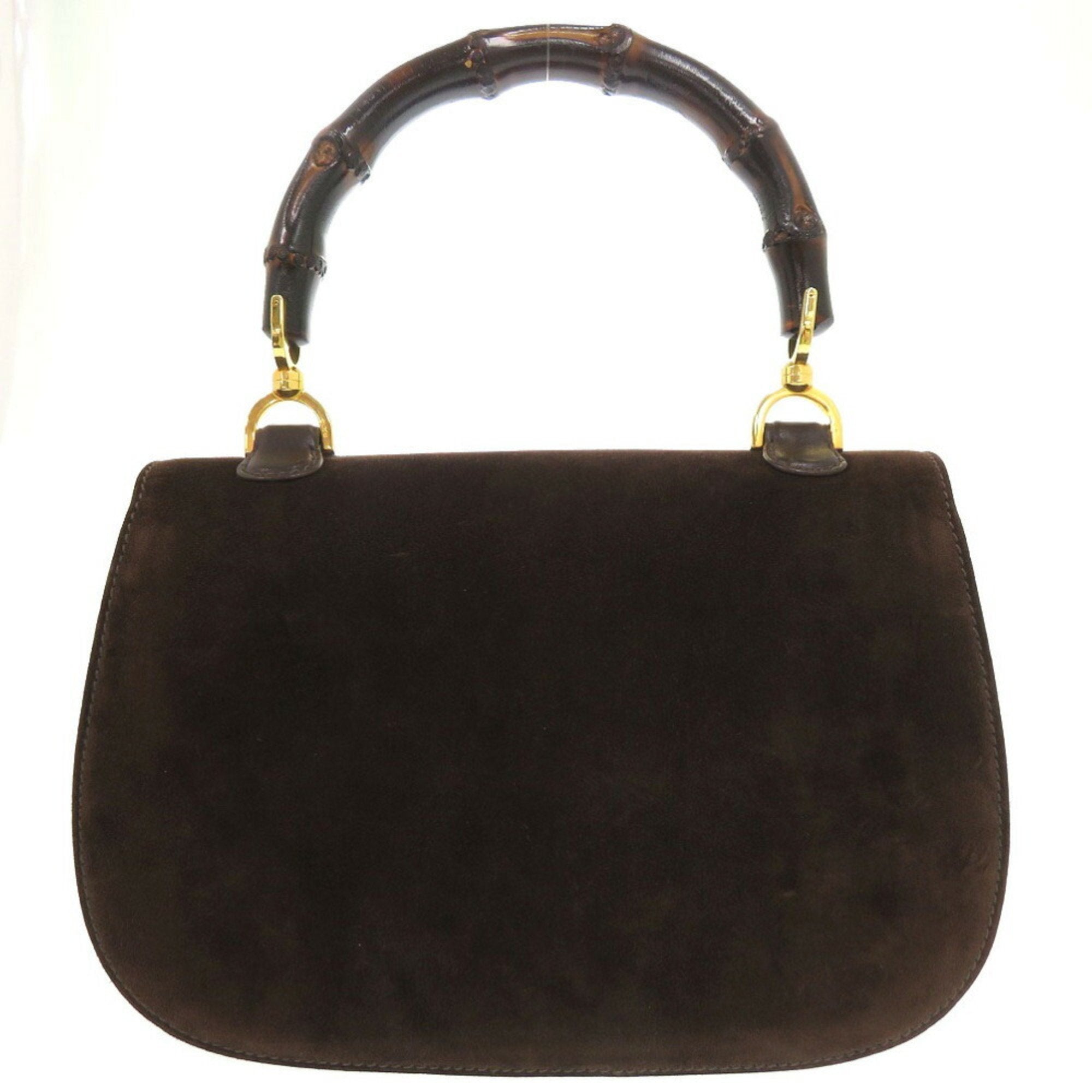 Gucci Bamboo Brown Leather Handbag (Pre-Owned)