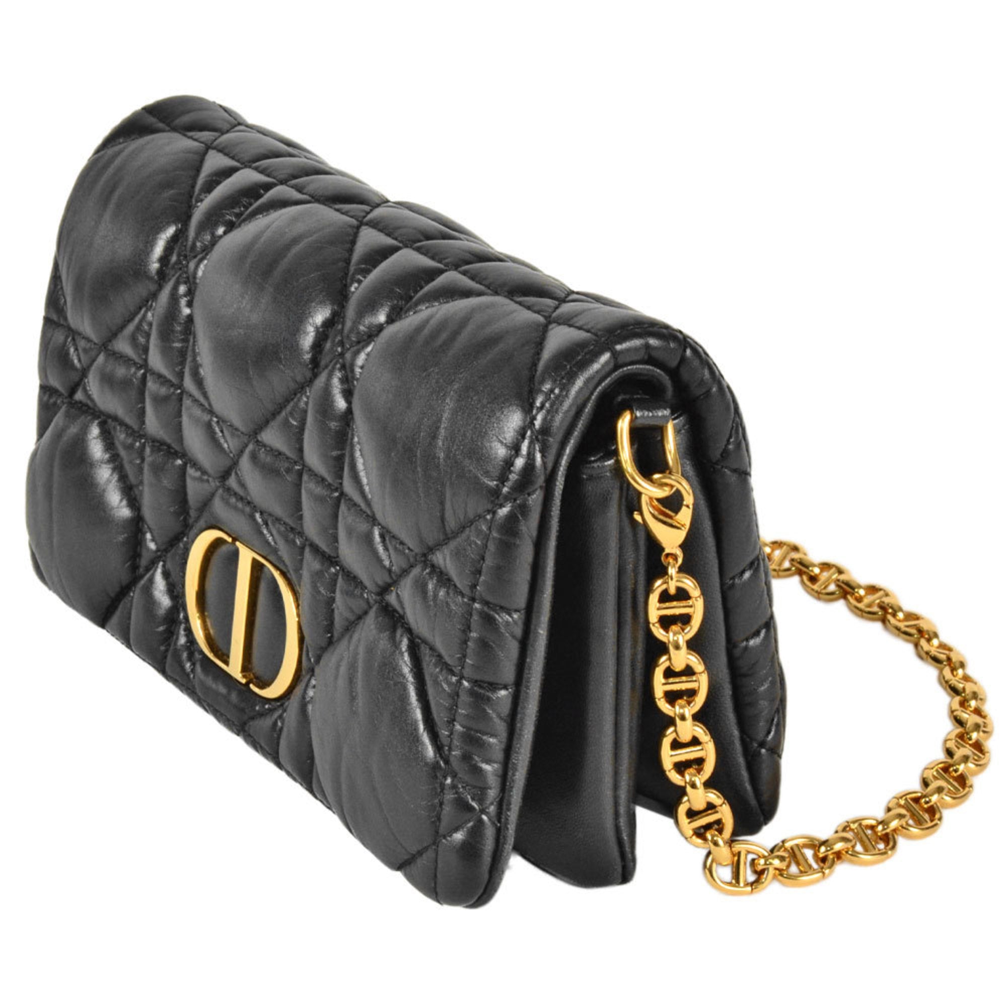 Christian Dior Black Leather Shoulder Bag (Pre-Owned)