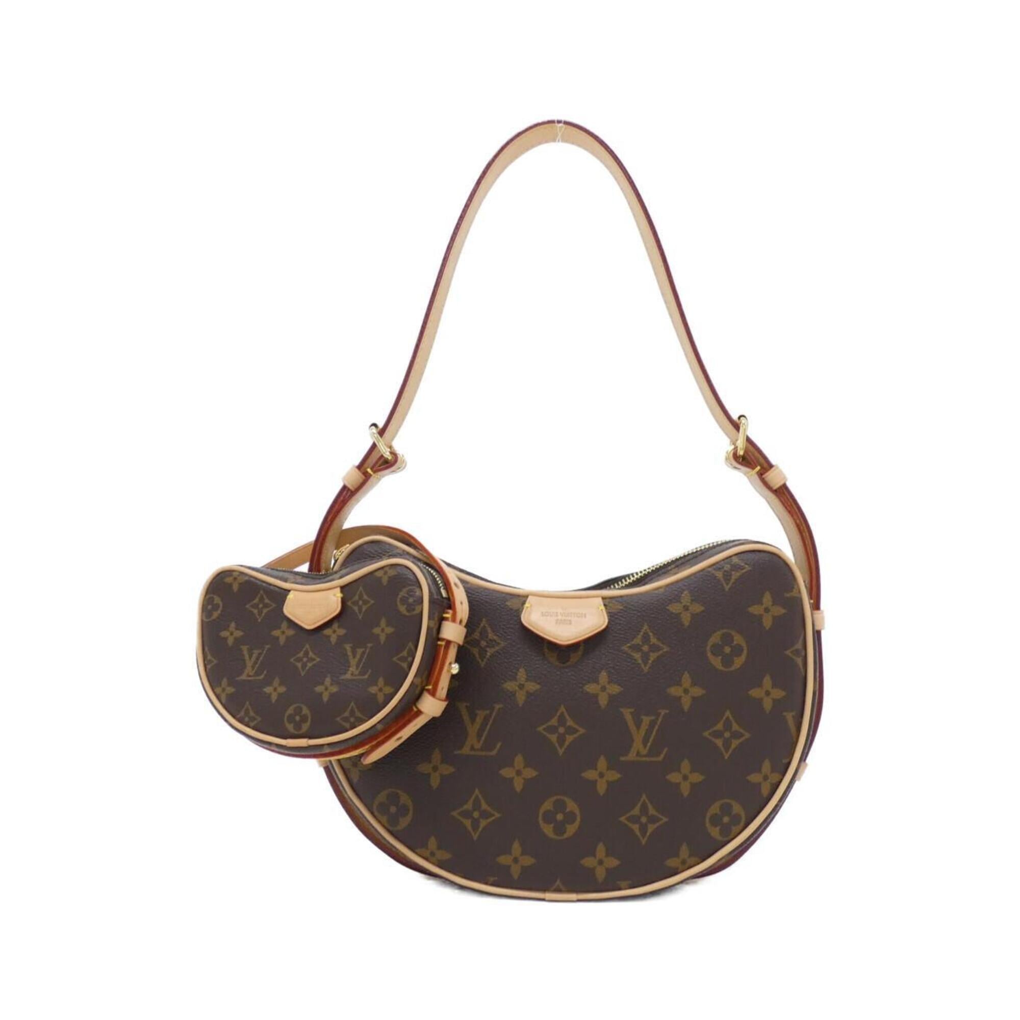 Louis Vuitton Marron Coated Canvas Pouch Shoulder Bag (Pre-Owned)