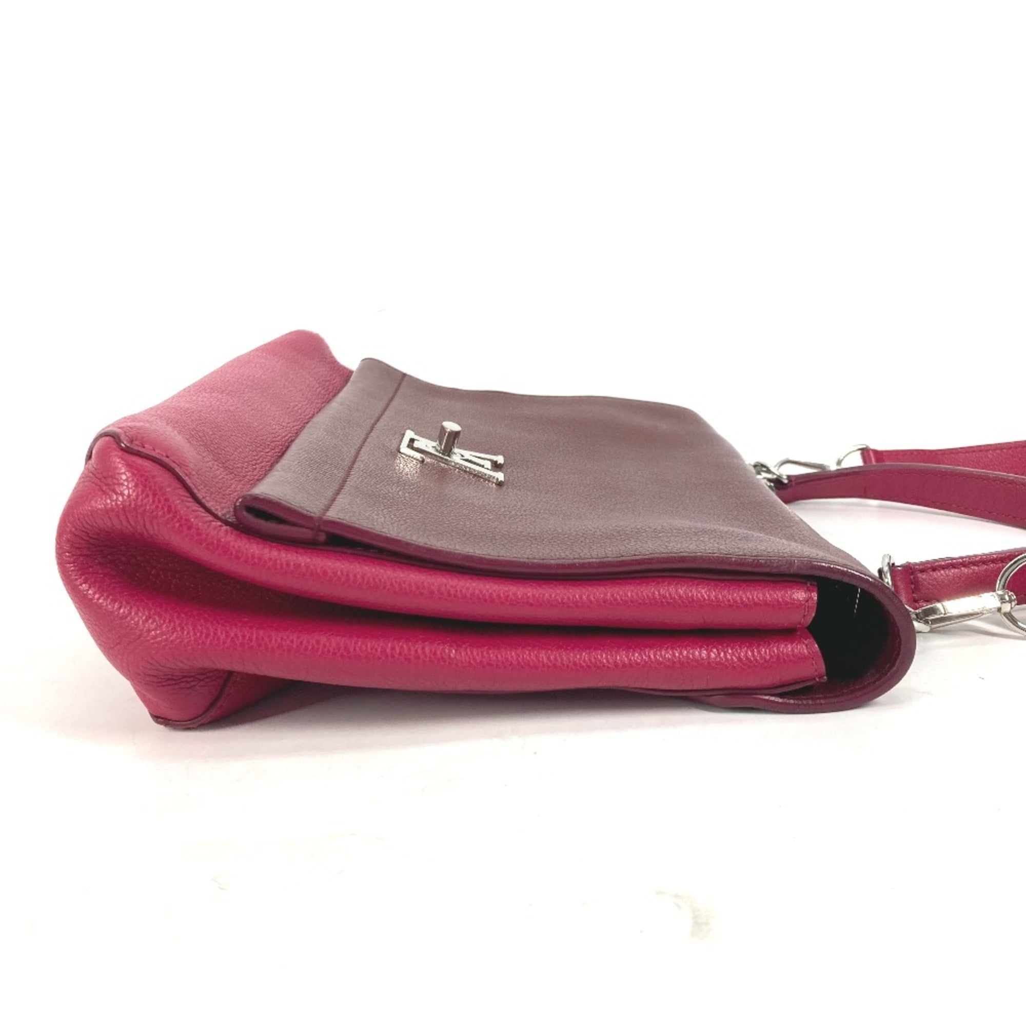 Louis Vuitton Purple Leather Handbag (Pre-Owned)
