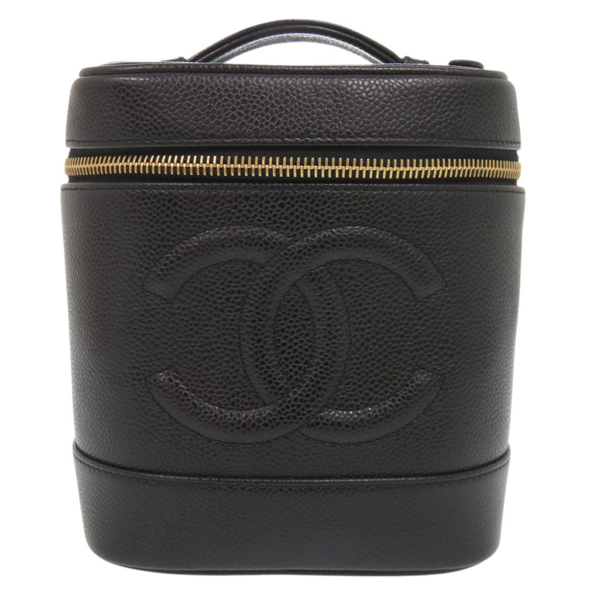 Chanel Black Grained Calfskin Pouch Vanity Bag (Pre-Owned)