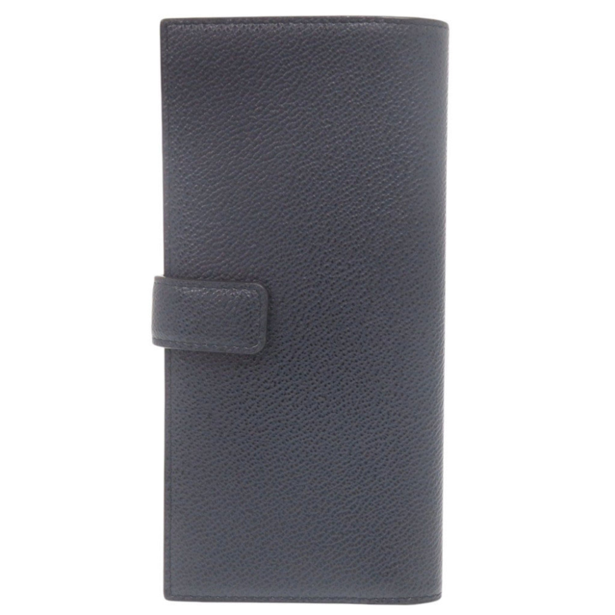 Prada Navy Leather Long Wallet (Bi-Fold) (Pre-Owned)