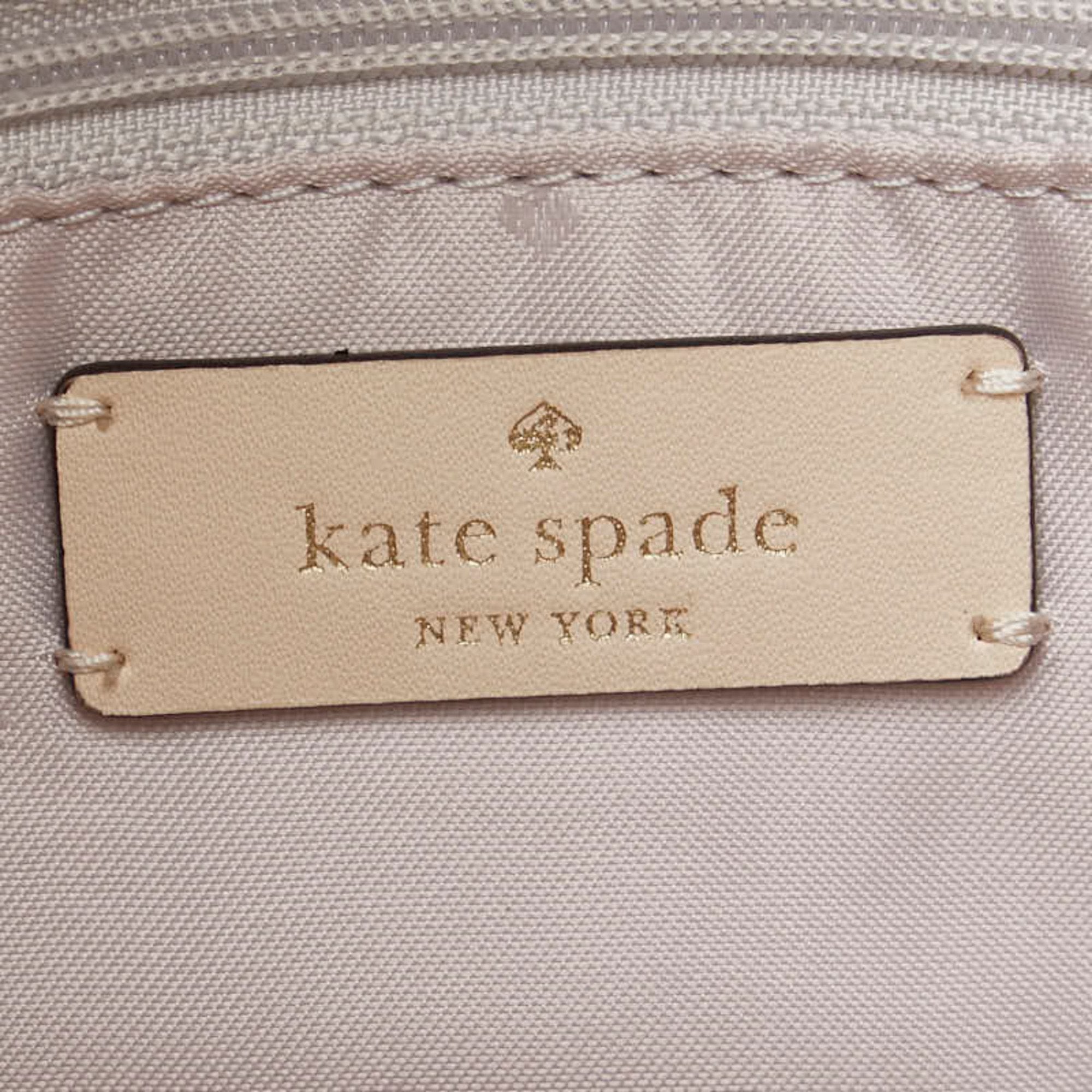 Kate Spade White Faux Fur Elastane Leather Handbag Shoulder Bag (Pre-Owned)