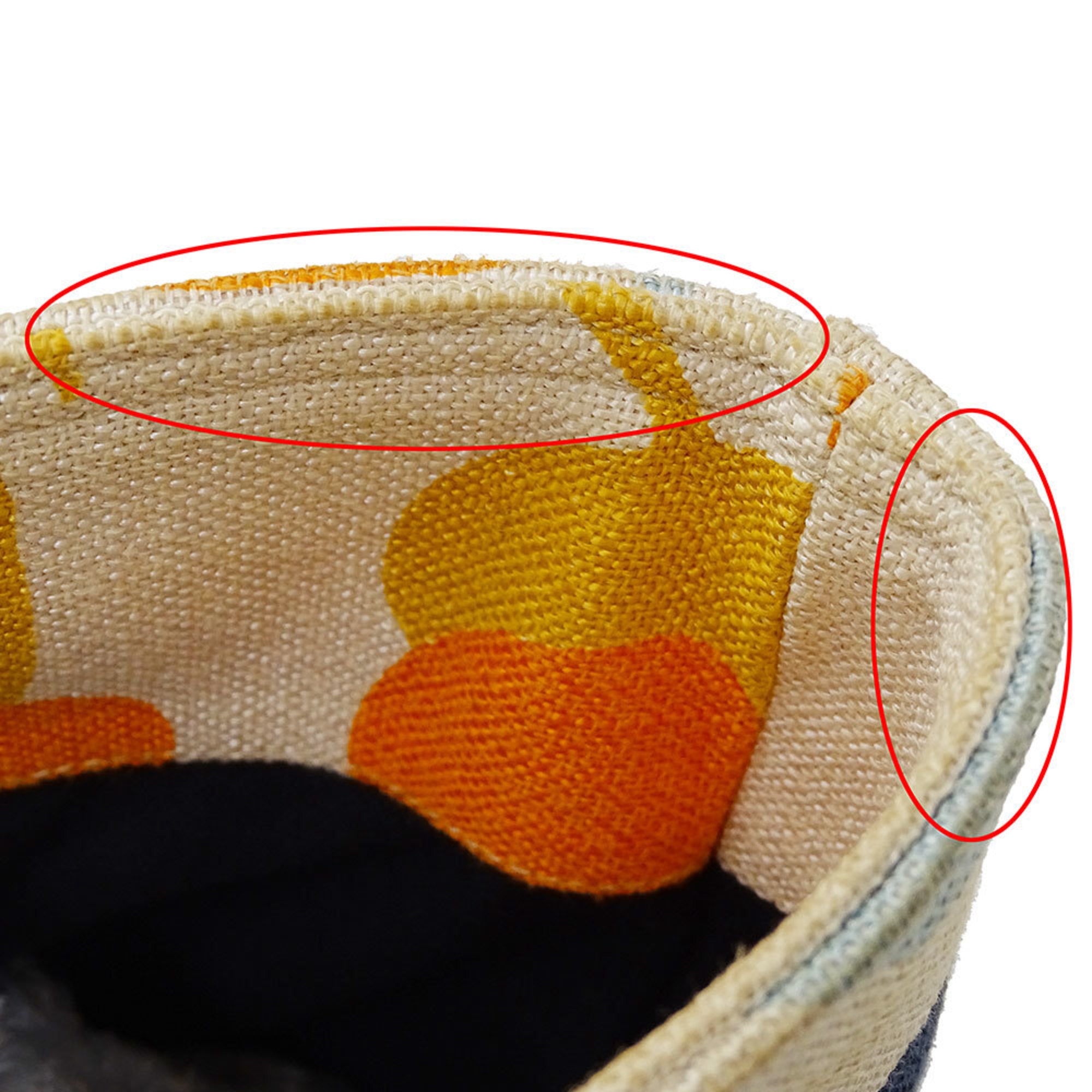 Miu Miu Multi-Color Orange Canvas Tote Bag (Pre-Owned)