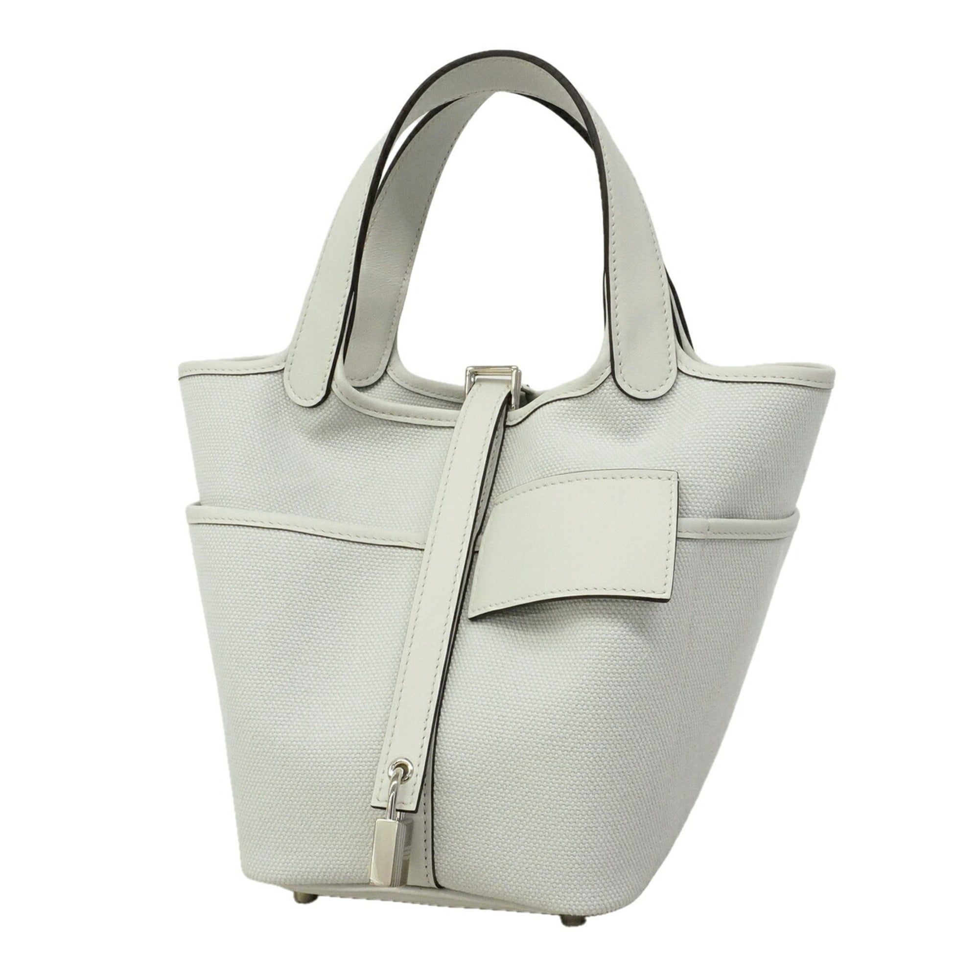 Hermes Gray Swift Leather Handbag (Pre-Owned)
