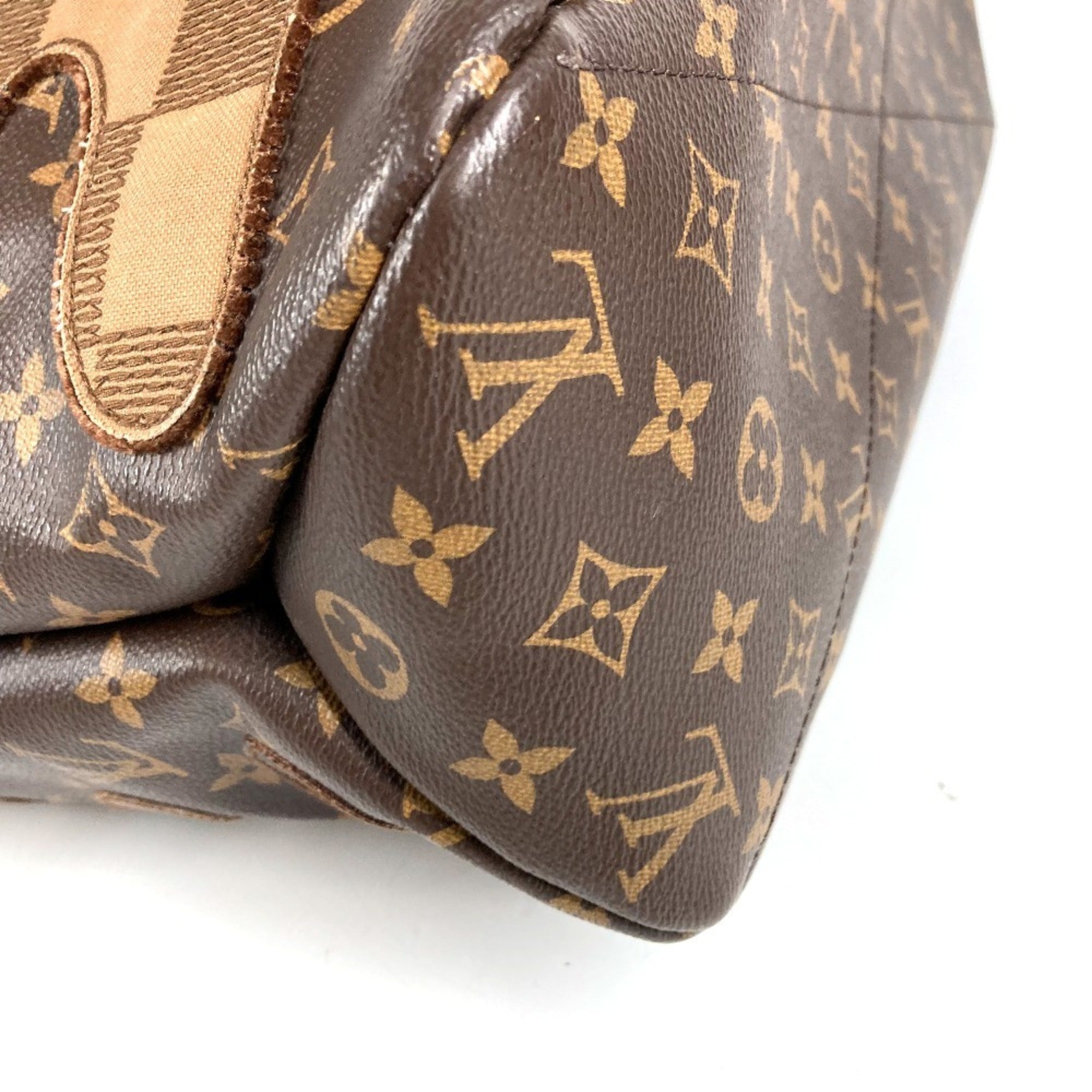 Louis Vuitton Brown Monogram Damier Canvas Handbag Shoulder Bag Tote Bag (Pre-Owned)