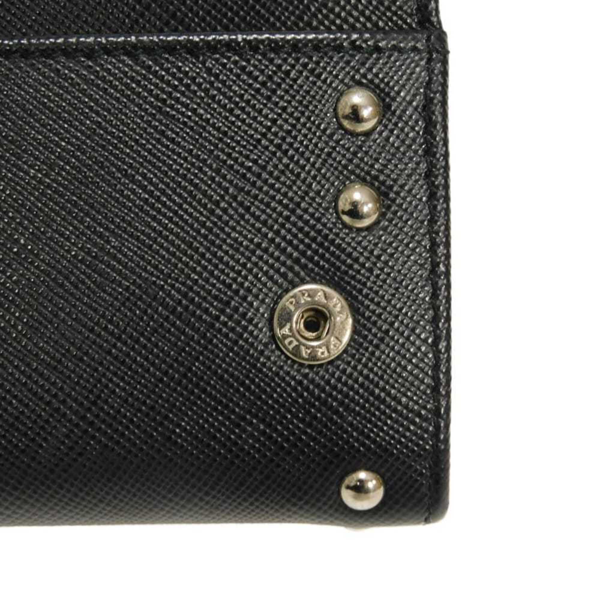 Prada Black Saffiano Long Wallet (Bi-Fold) (Pre-Owned)