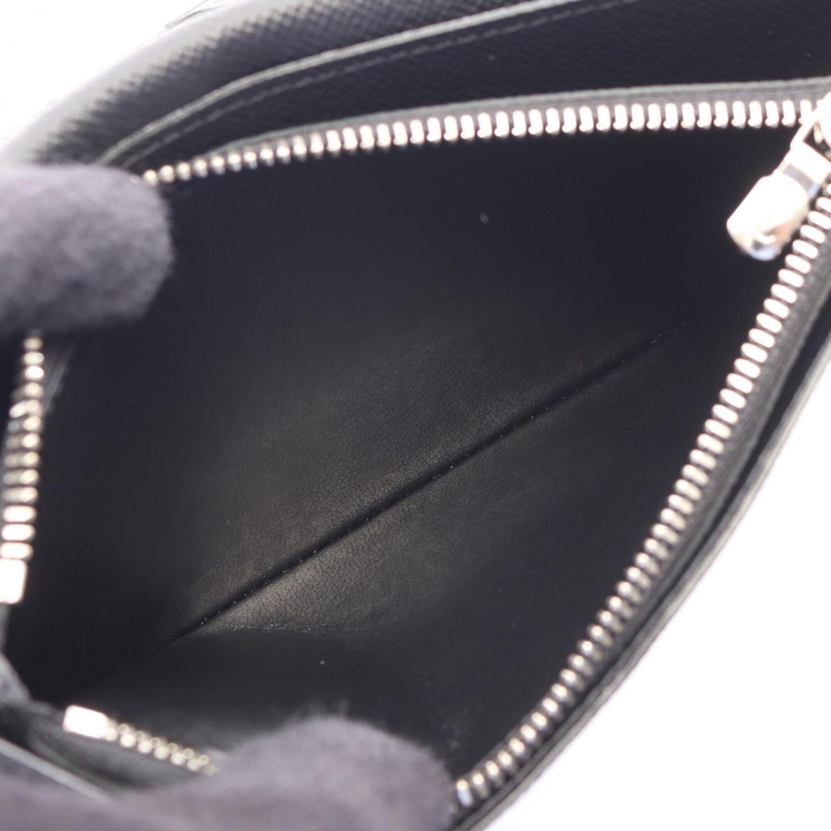 Louis Vuitton Black Leather Long Wallet (Bi-Fold) (Pre-Owned)