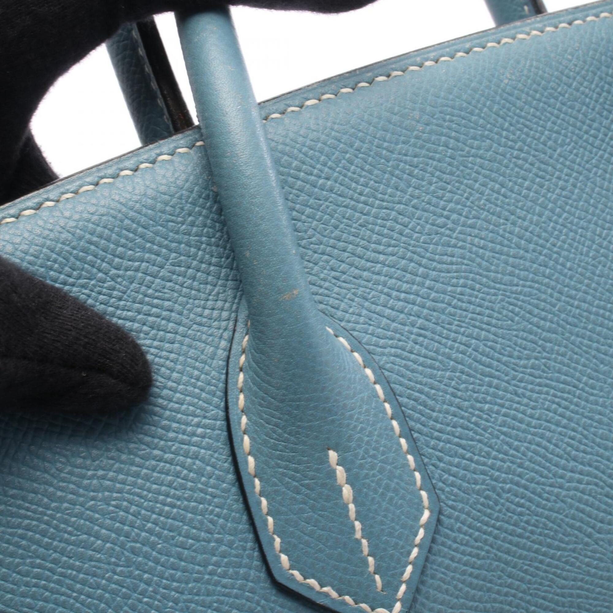 Hermes Blue Epsom Leather Handbag (Pre-Owned)