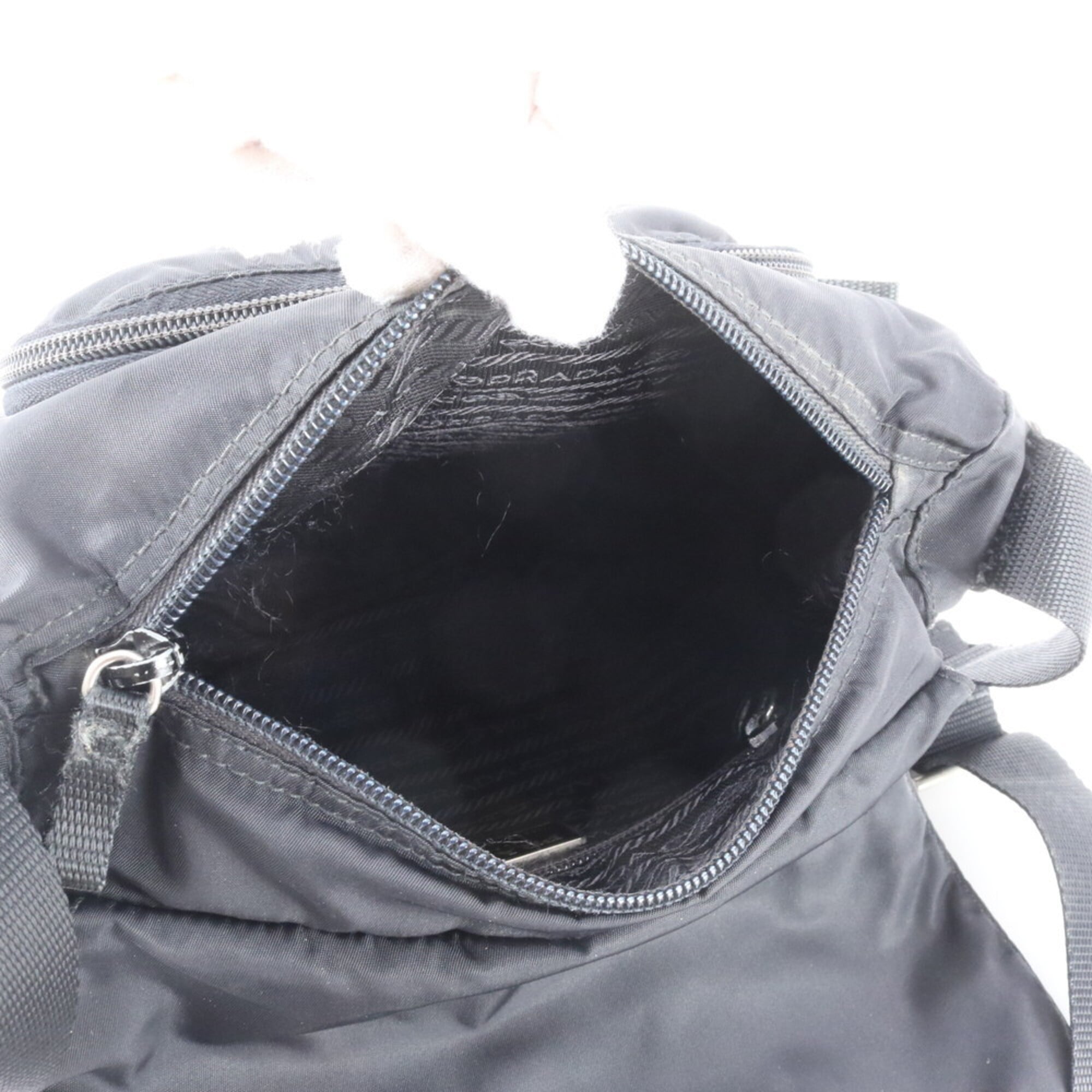 Prada Black Nylon Leather Shoulder Bag (Pre-Owned)