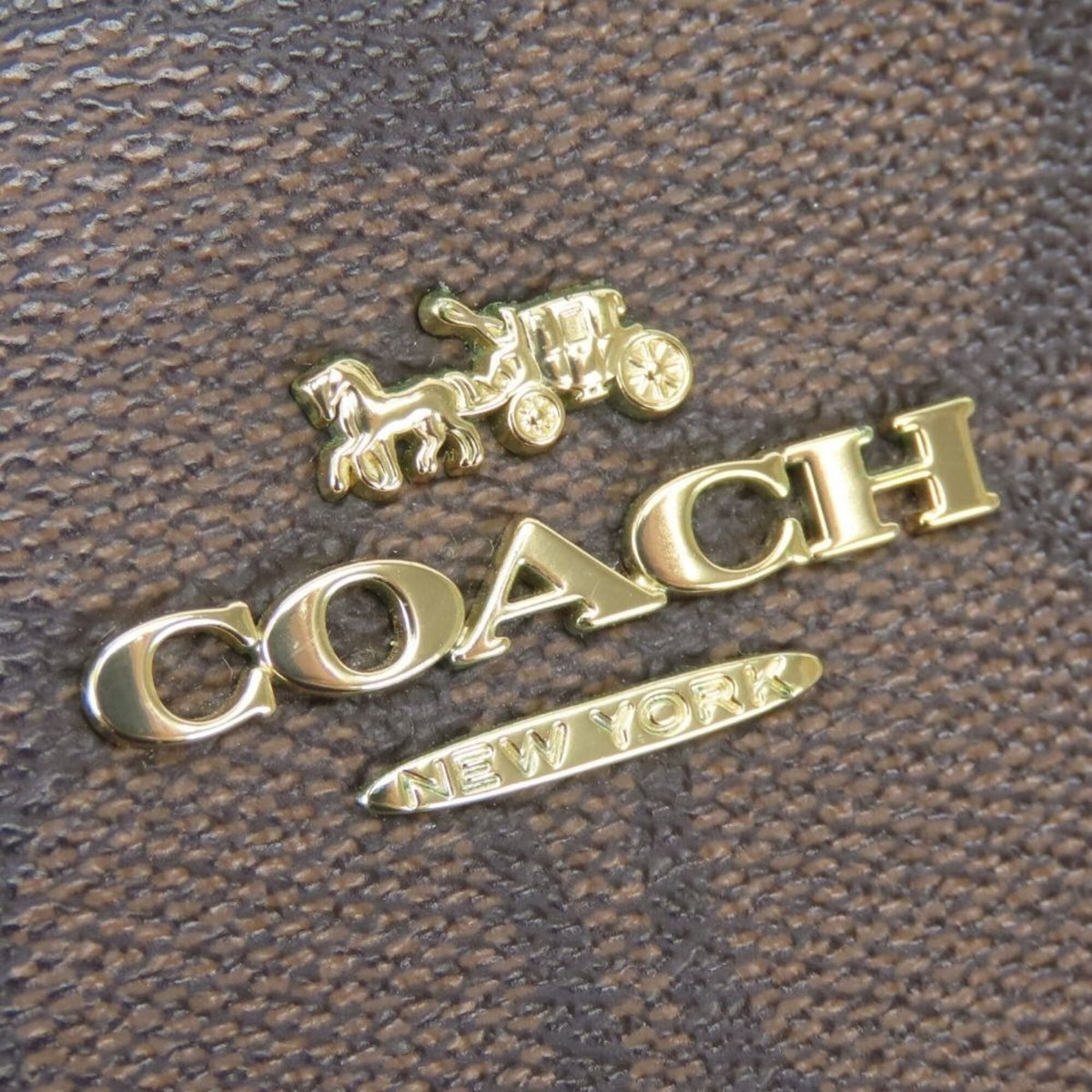 Coach Signature Black Brown Signature Line Sling Bag (Pre-Owned)