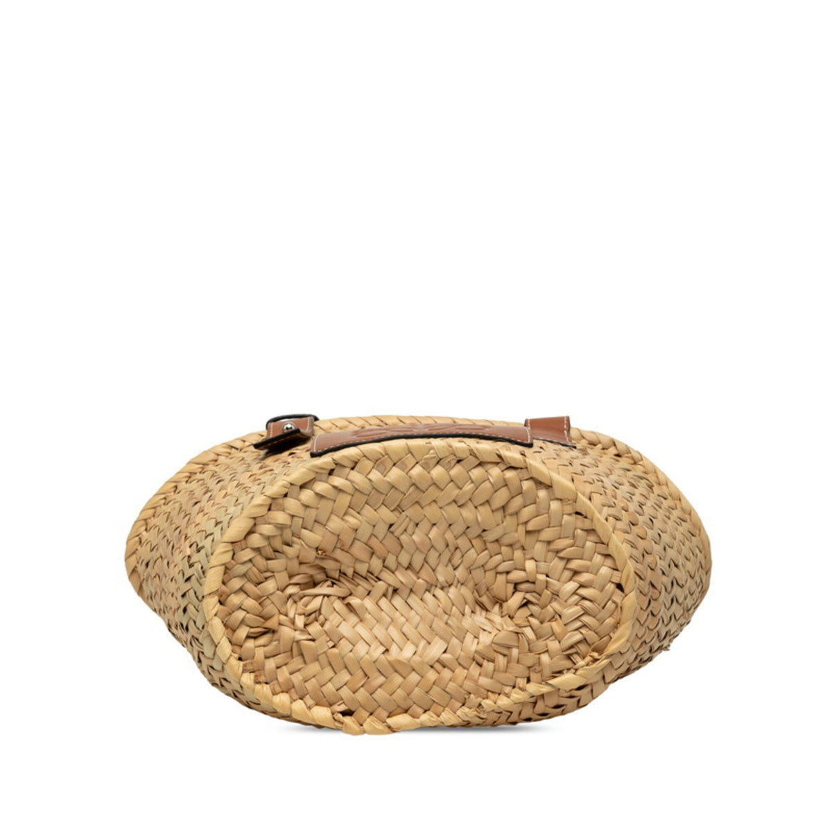 Loewe Brown Raffia Leather Basket Handbag (Pre-Owned)