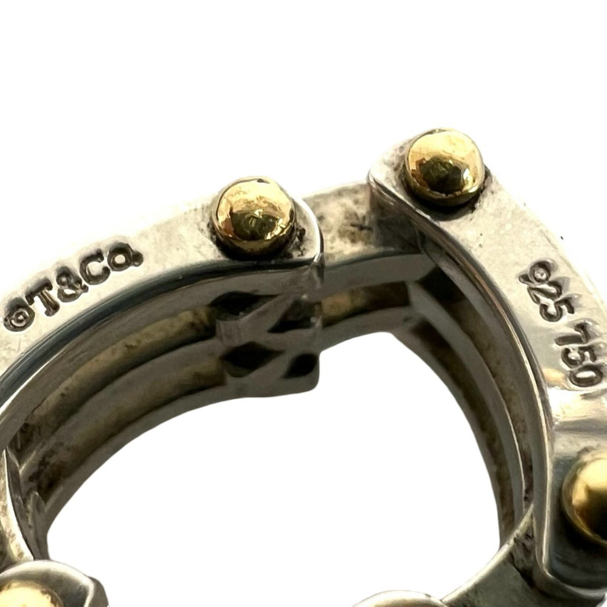 Tiffany Gold Silver Yellow Gold (18K) Silver 925 Band Ring (Pre-Owned)