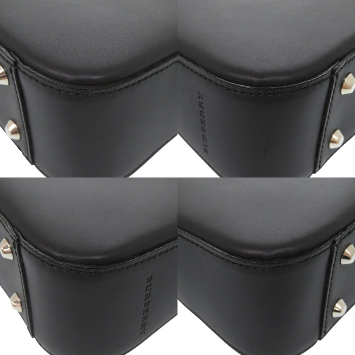 Burberry Black Leather Handbag (Pre-Owned)
