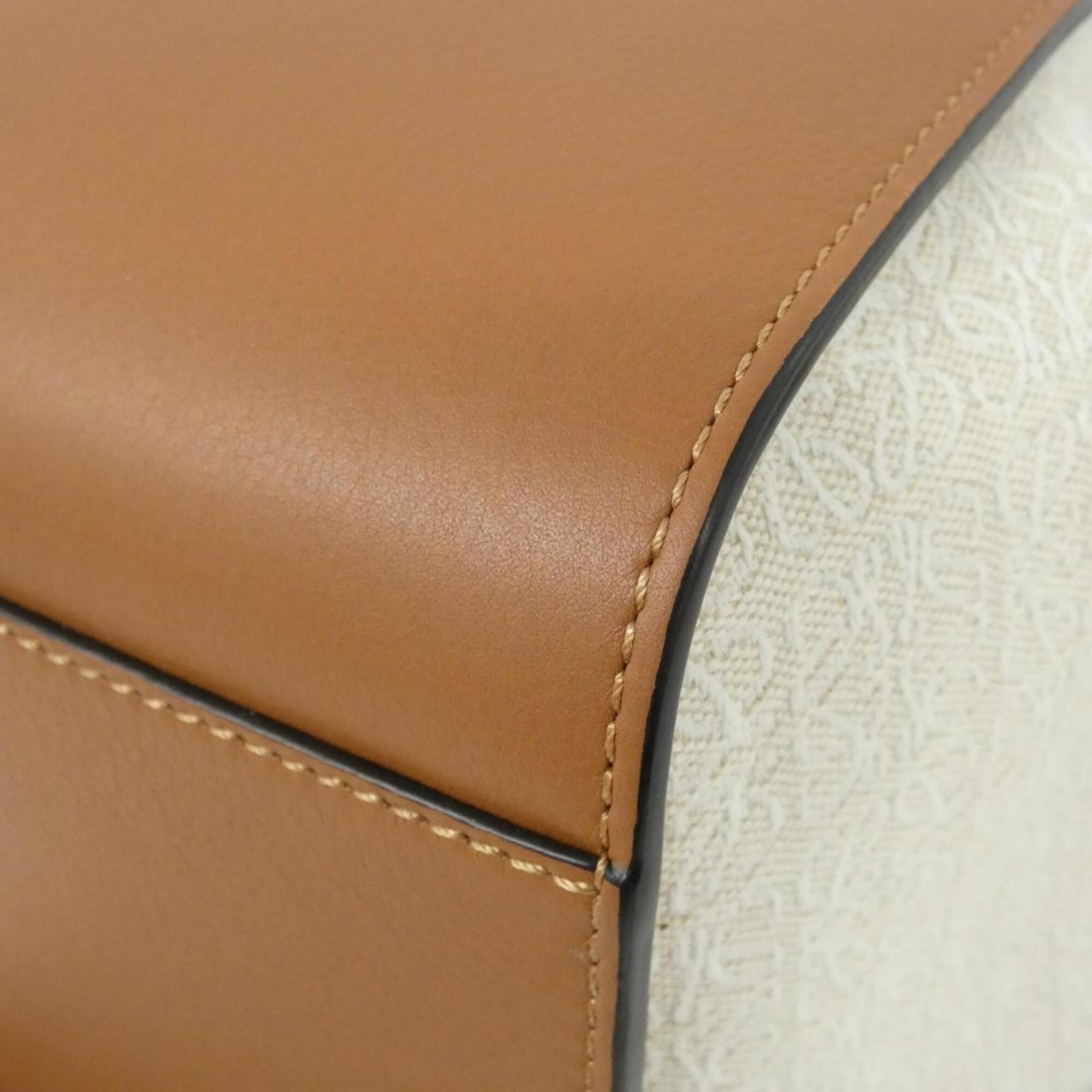Loewe Beige Canvas Shoulder Bag (Pre-Owned)