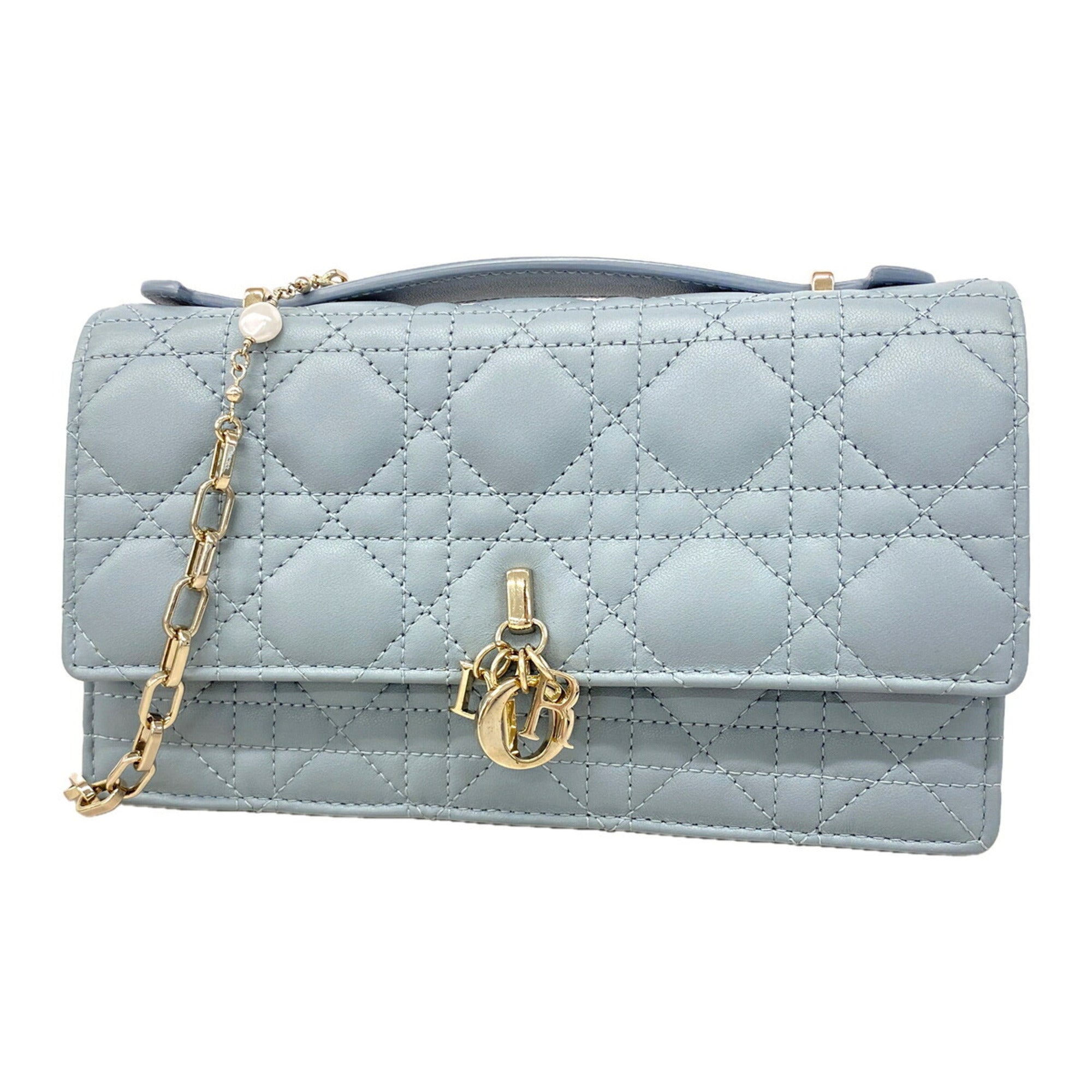 Christian Dior Blue Leather Handbag (Pre-Owned)