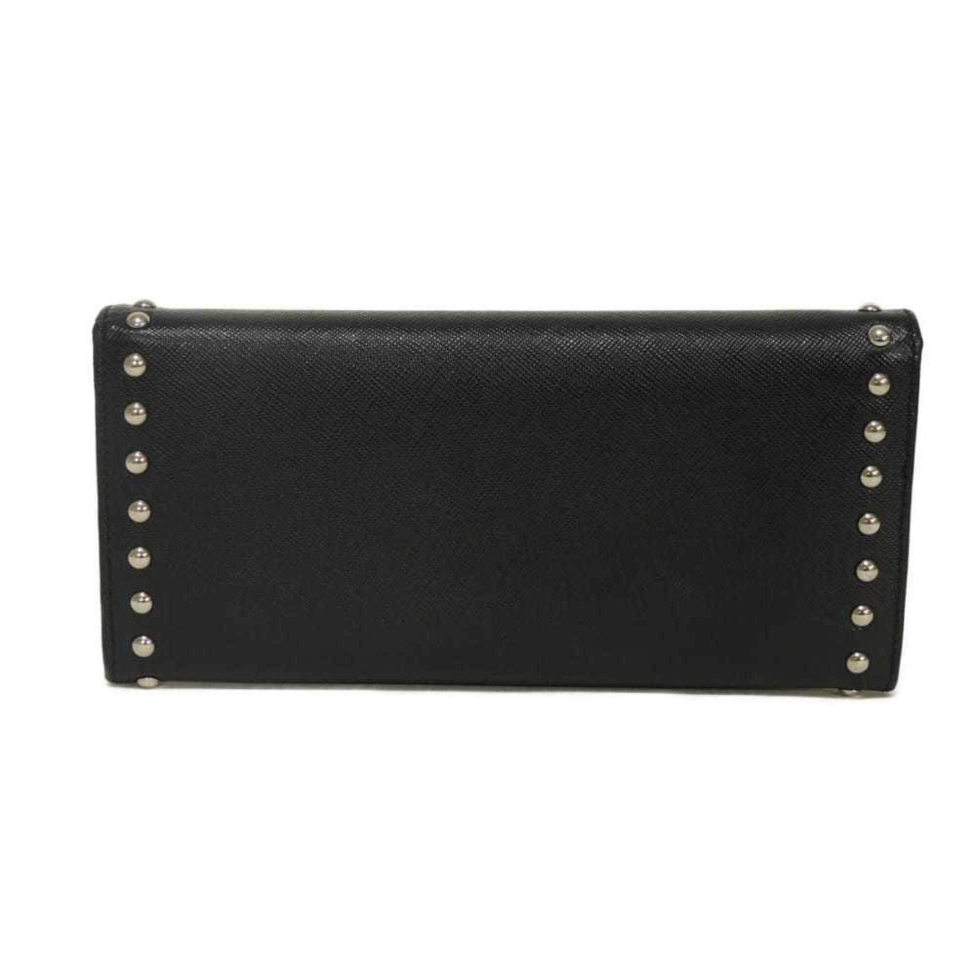Prada Black Saffiano Long Wallet (Bi-Fold) (Pre-Owned)