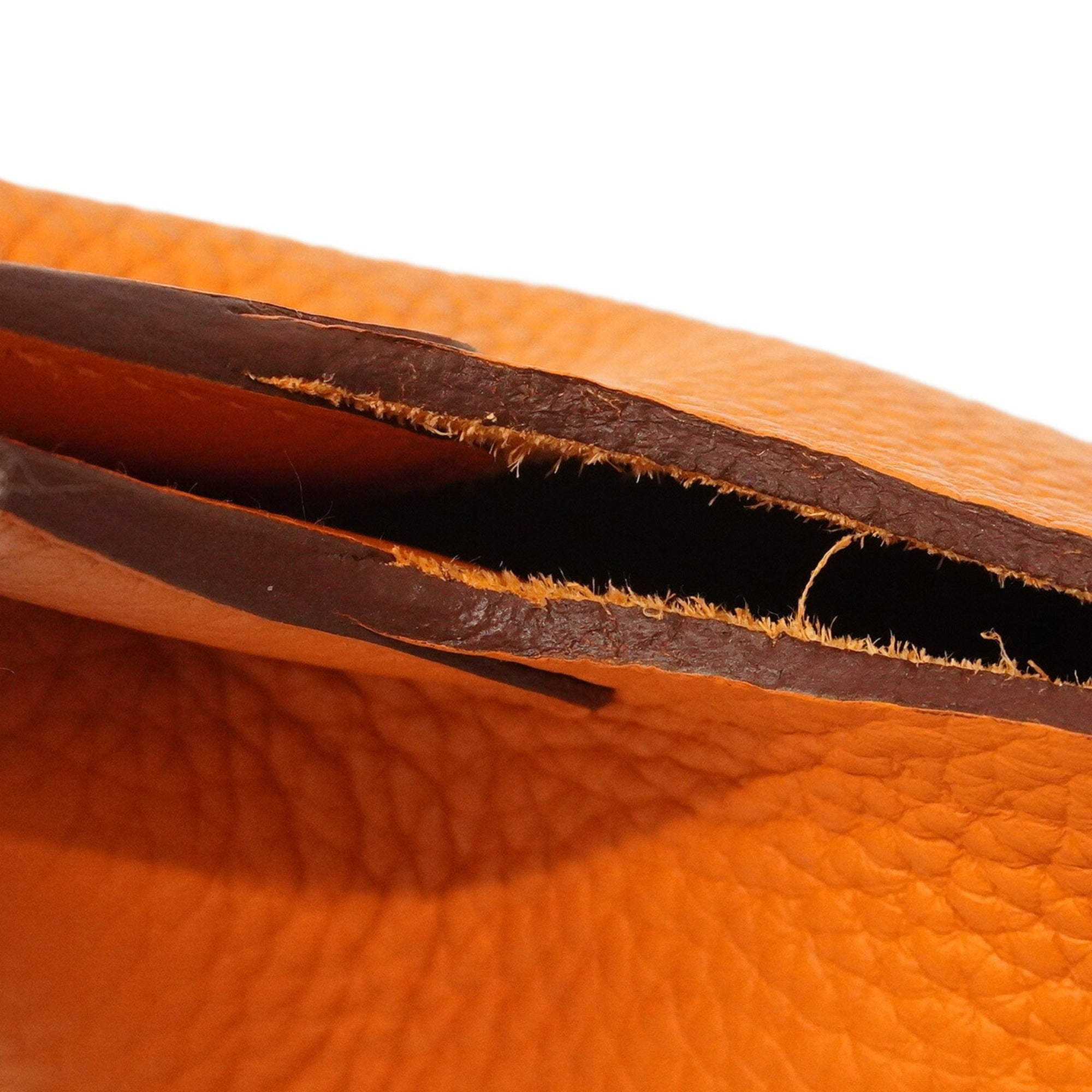 Hermes Orange Taurillon Clemence Leather Handbag (Pre-Owned)