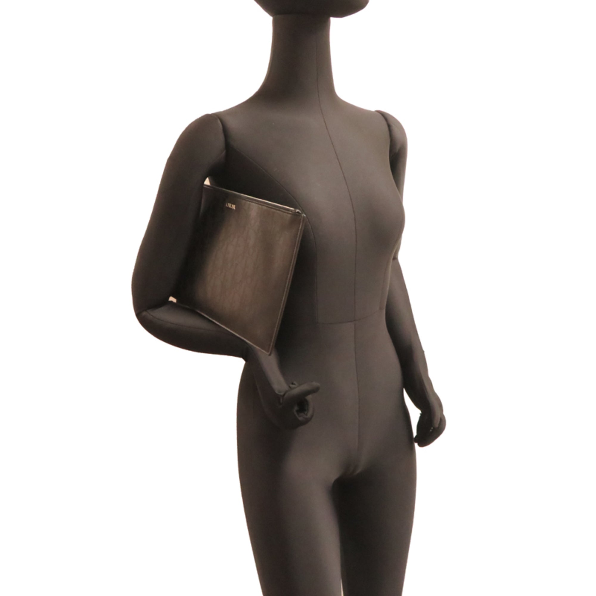 Christian Dior Black Leather Clutch Bag (Pre-Owned)