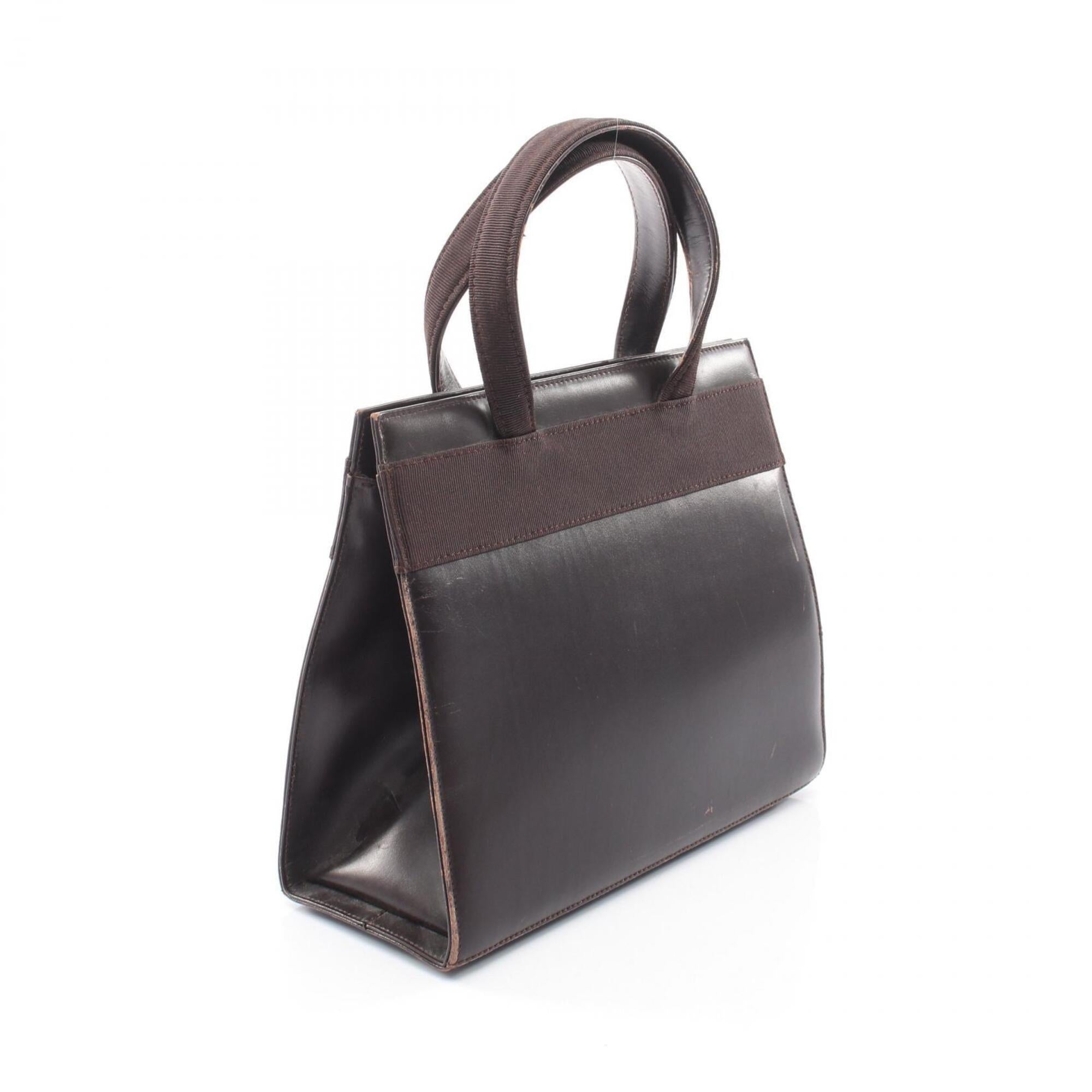 Salvatore Ferragamo Brown Leather Handbag (Pre-Owned)