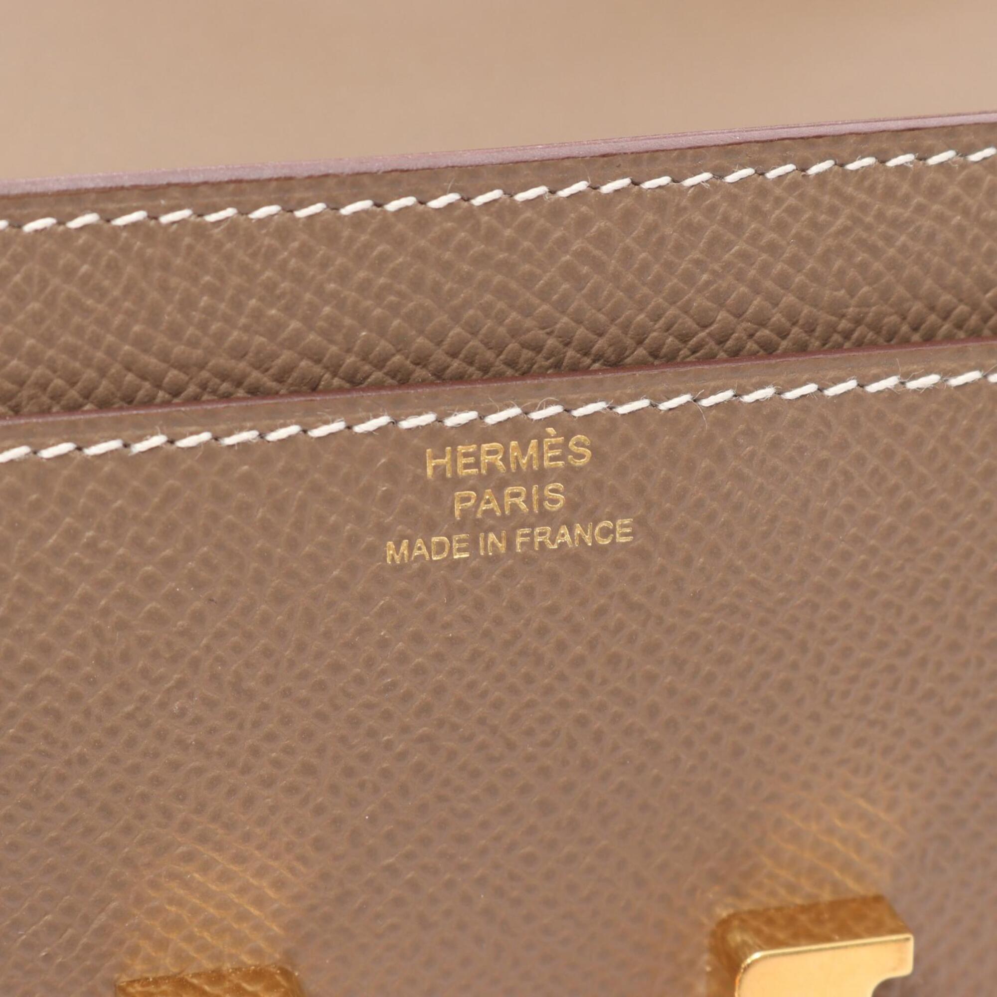 Hermes Etoupe Gray Gray Epsom Leather Shoulder Bag (Pre-Owned)
