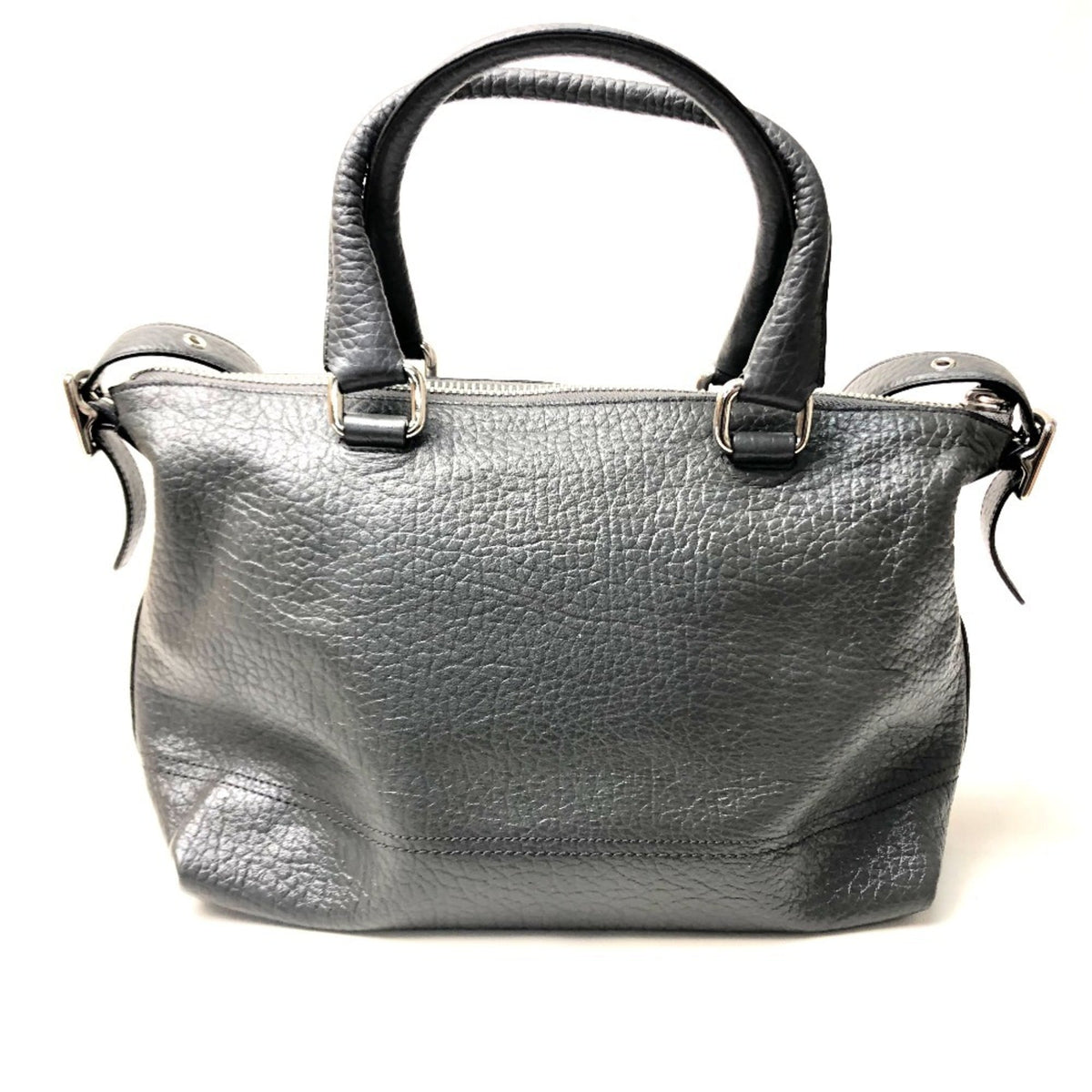 Coach Legacy Charcoal Gray Leather Handbag Shoulder Bag (Pre-Owned)