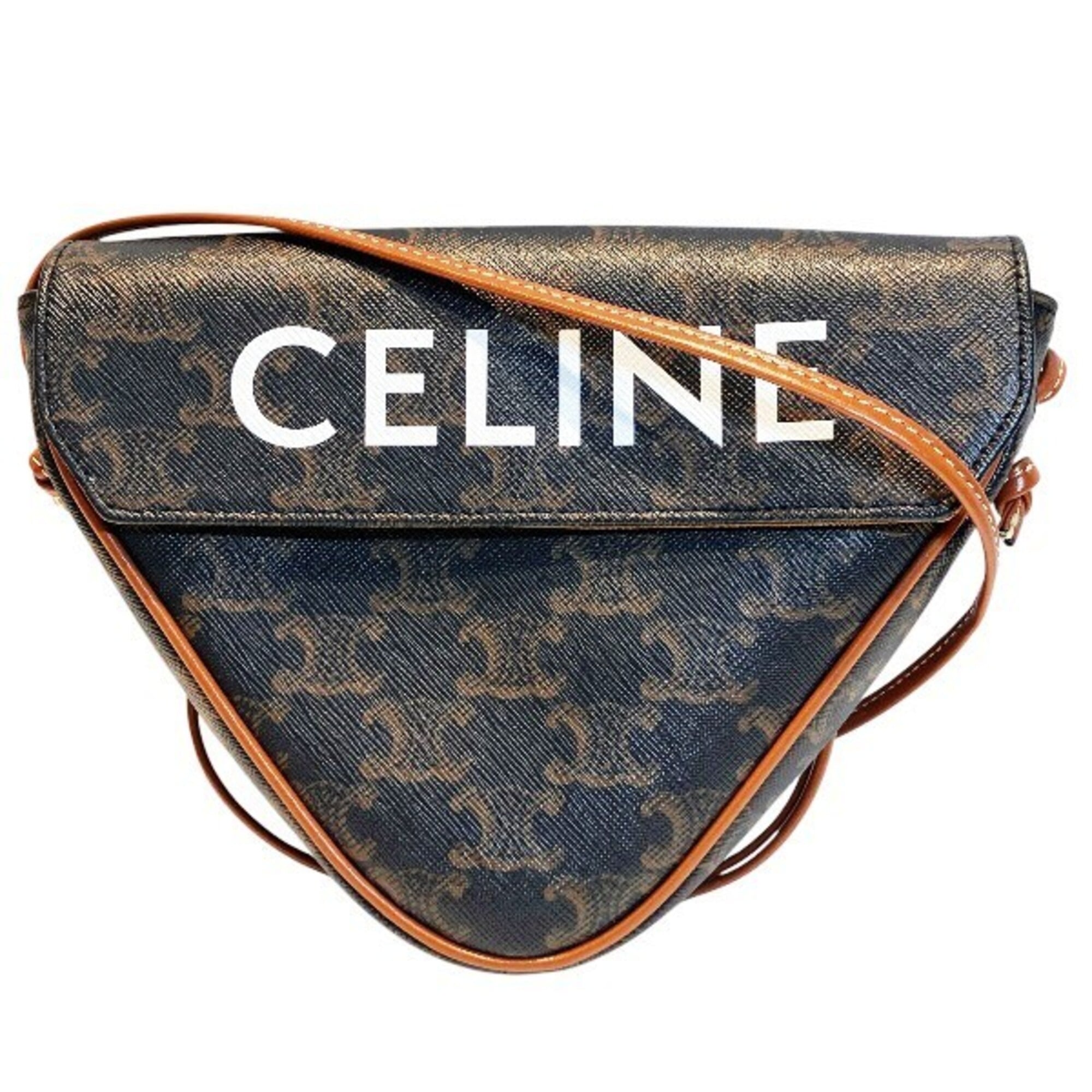 Celine Brown Leather Shoulder Bag (Pre-Owned)