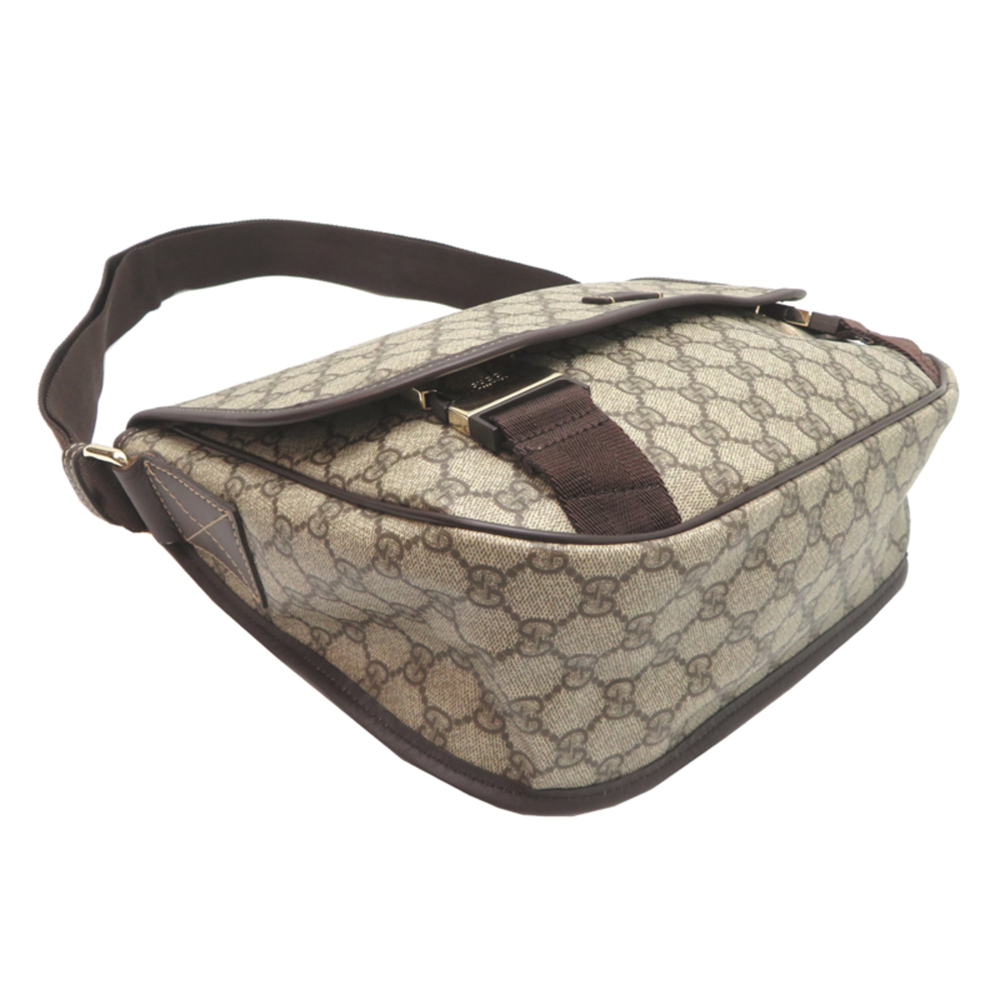 Gucci Beige Brown Pvc Leather Shoulder Bag (Pre-Owned)