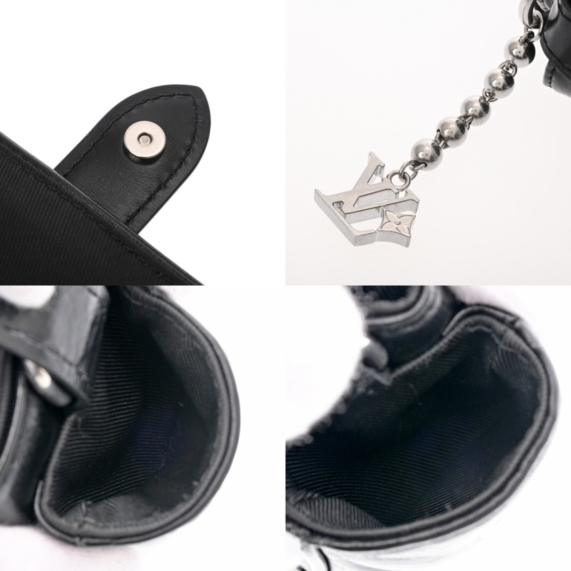 Louis Vuitton Black Leather Shoulder Bag (Pre-Owned)